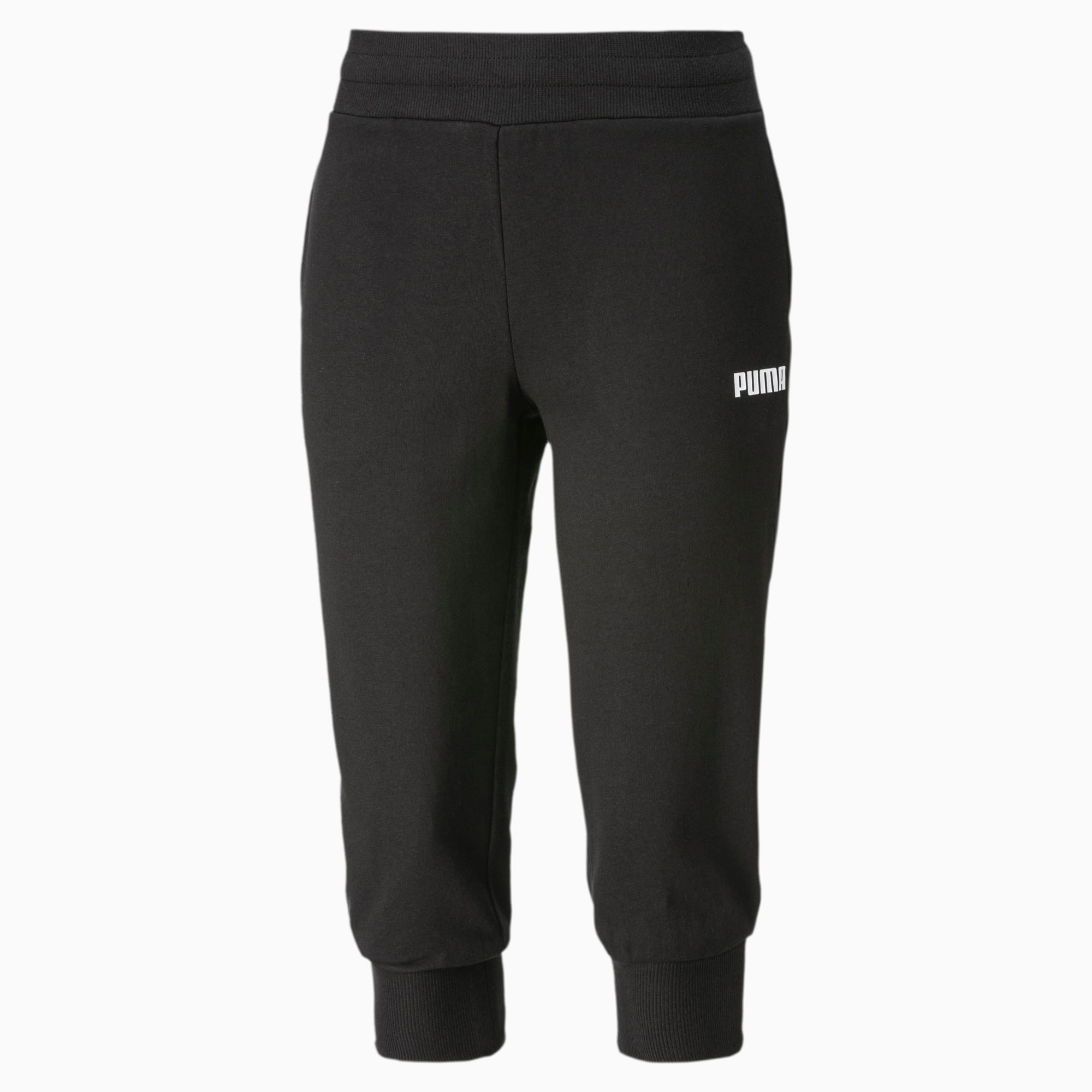 puma essentials skinny fit joggers in black