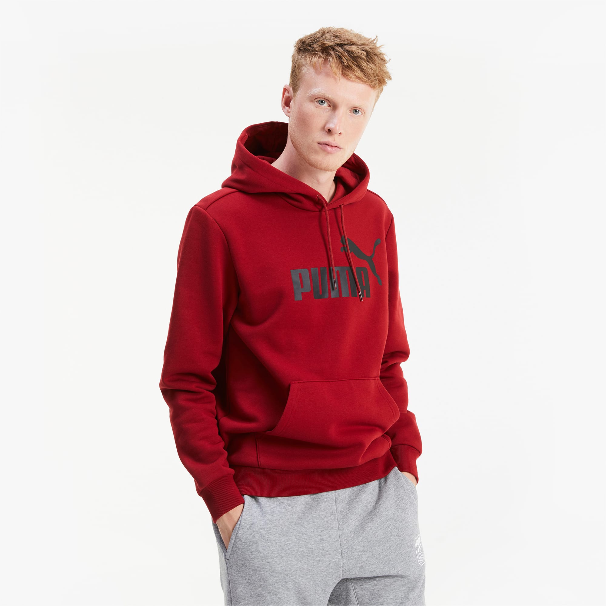 Mens red puma hoodie clearance