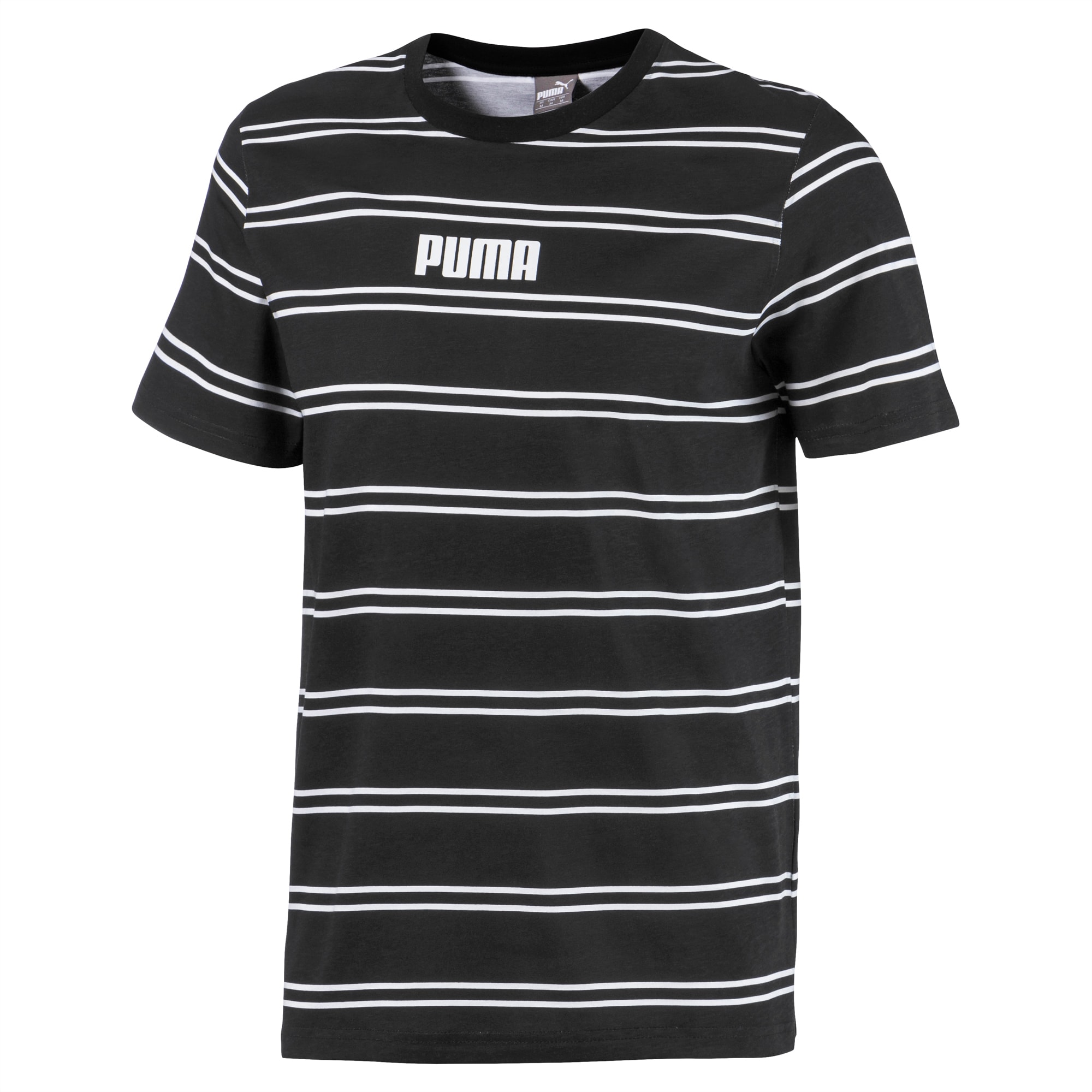 Striped Men's Tee | Puma Black | PUMA 