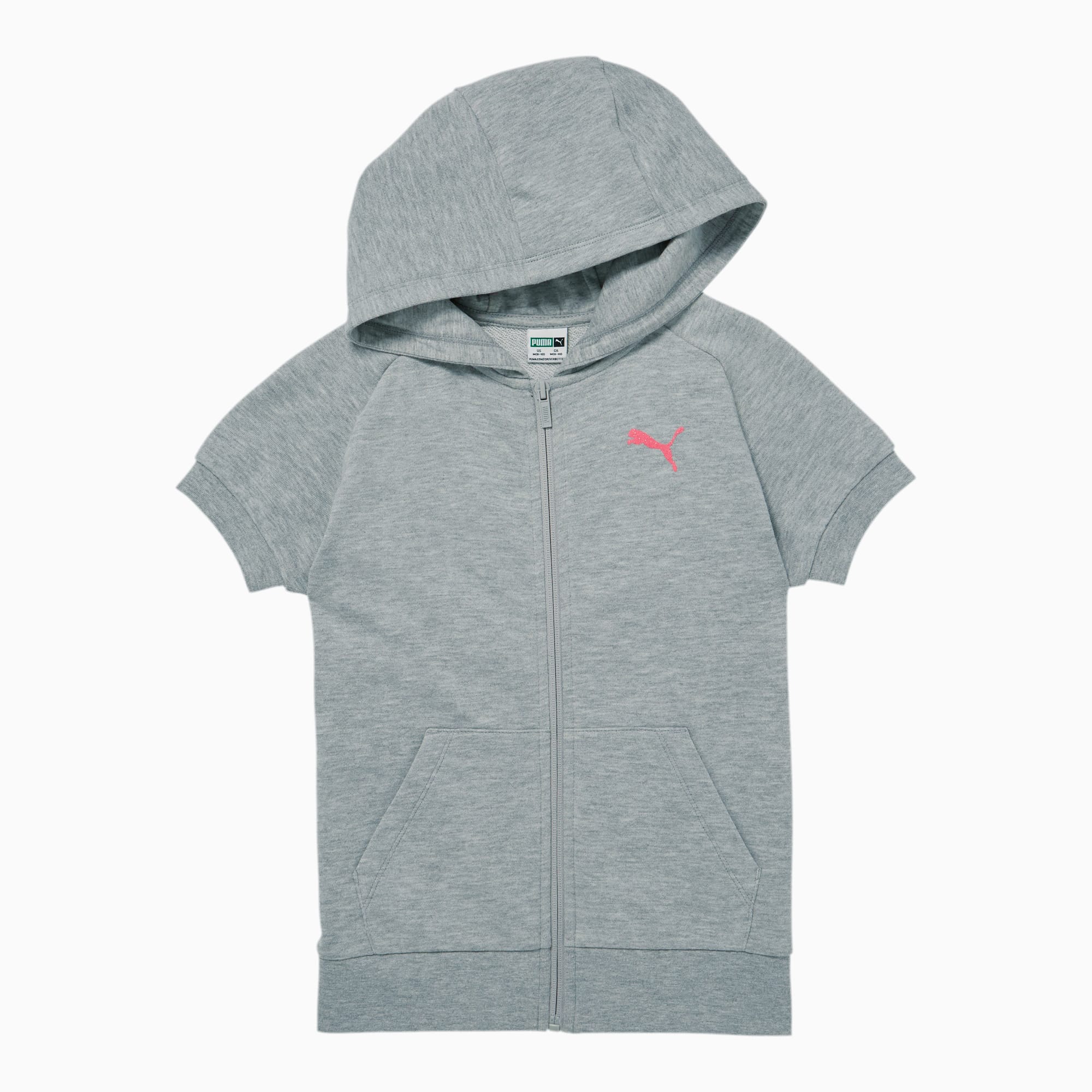 girls grey puma hoodie