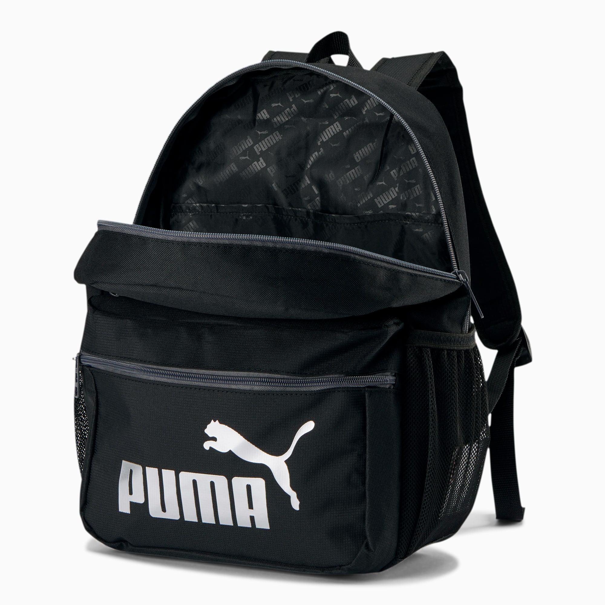 PUMA Meridian mochila para niños, Meridian Mochila, Negro Heather/Lotus