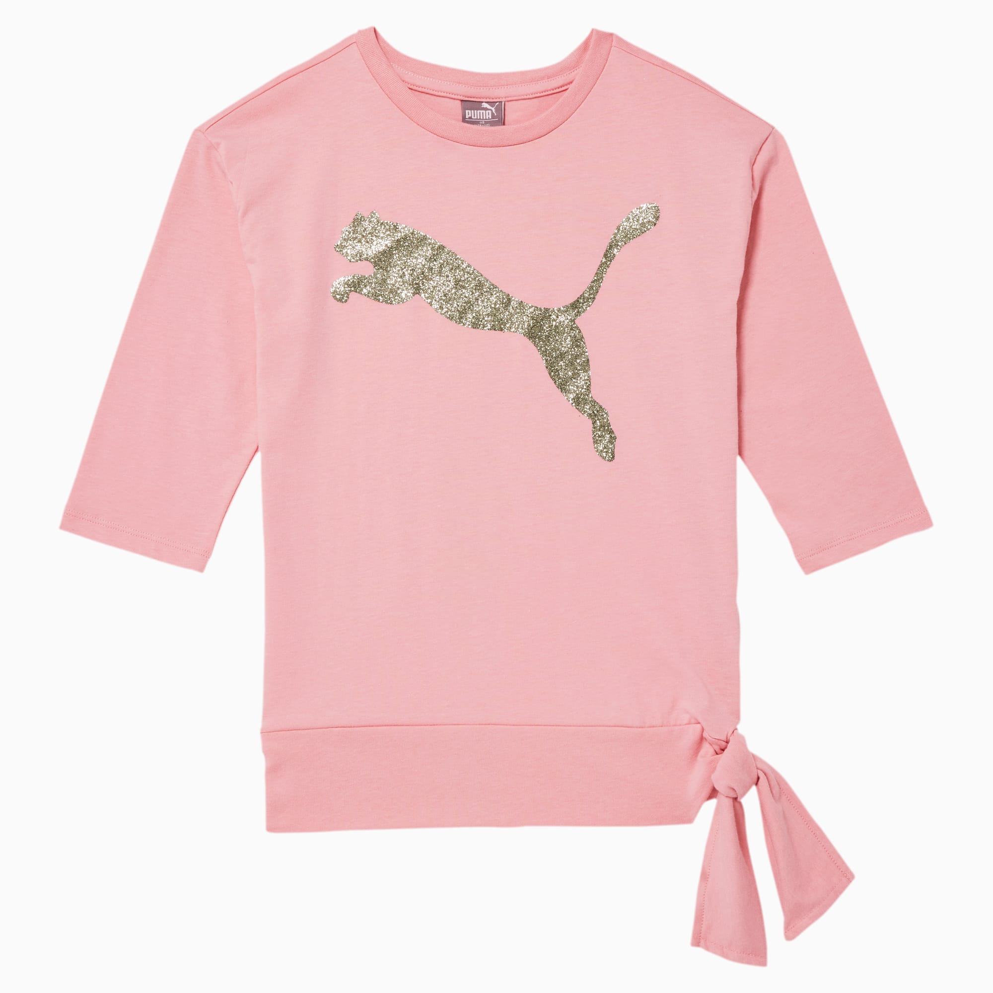 Tag Girls' 3/4 Sleeve Side Knot Tee JR | PUMA