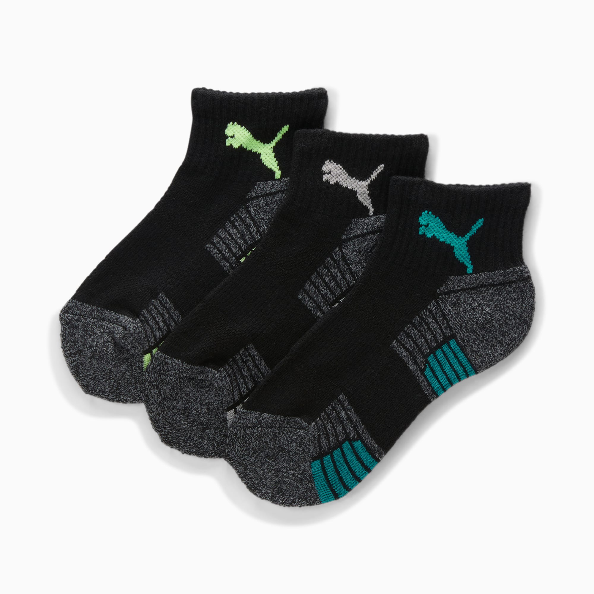 Puma All Over Print Quarter Sock Chaussettes Boy's à Logo imprimé sur  l'ensemble, White/Grey Mélange, 31 Taille Normale Mixte Enfant : :  Mode