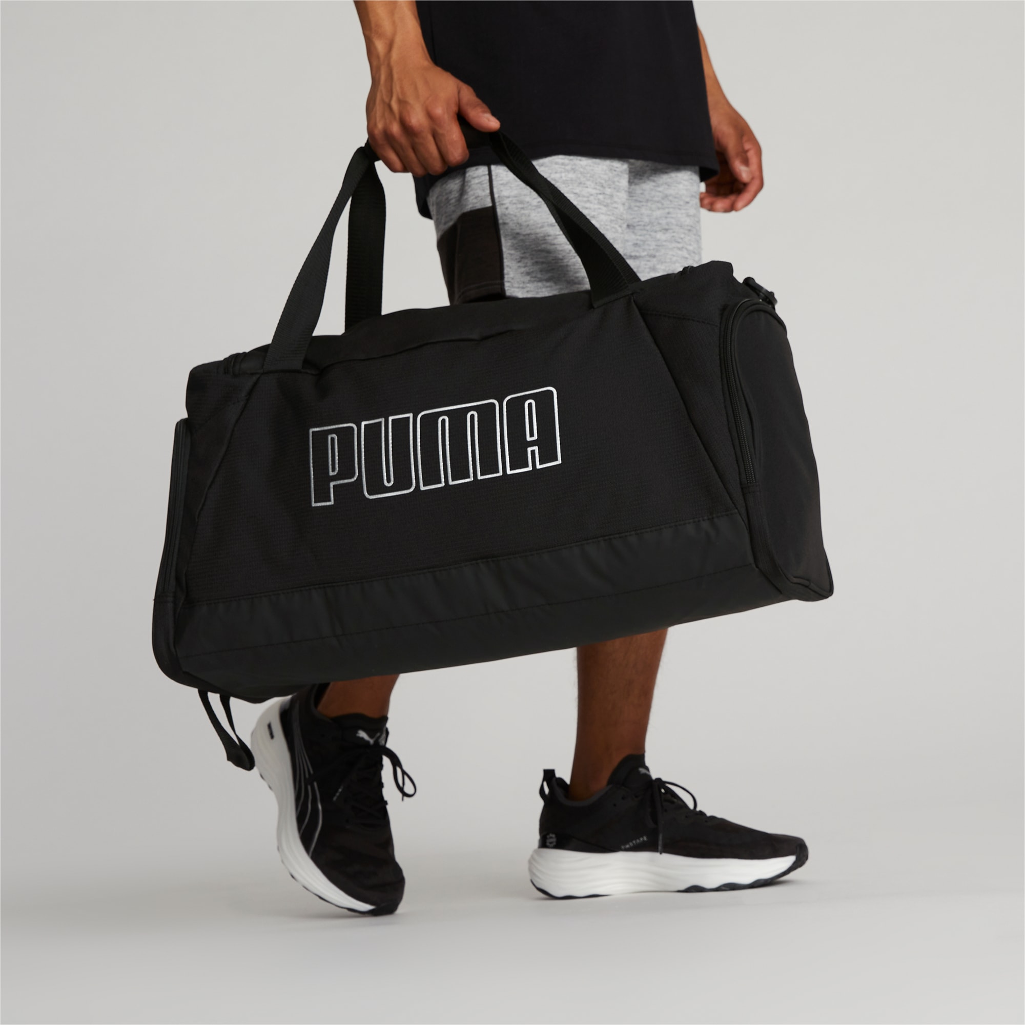 Puma black polyester duffle bag new arrivals