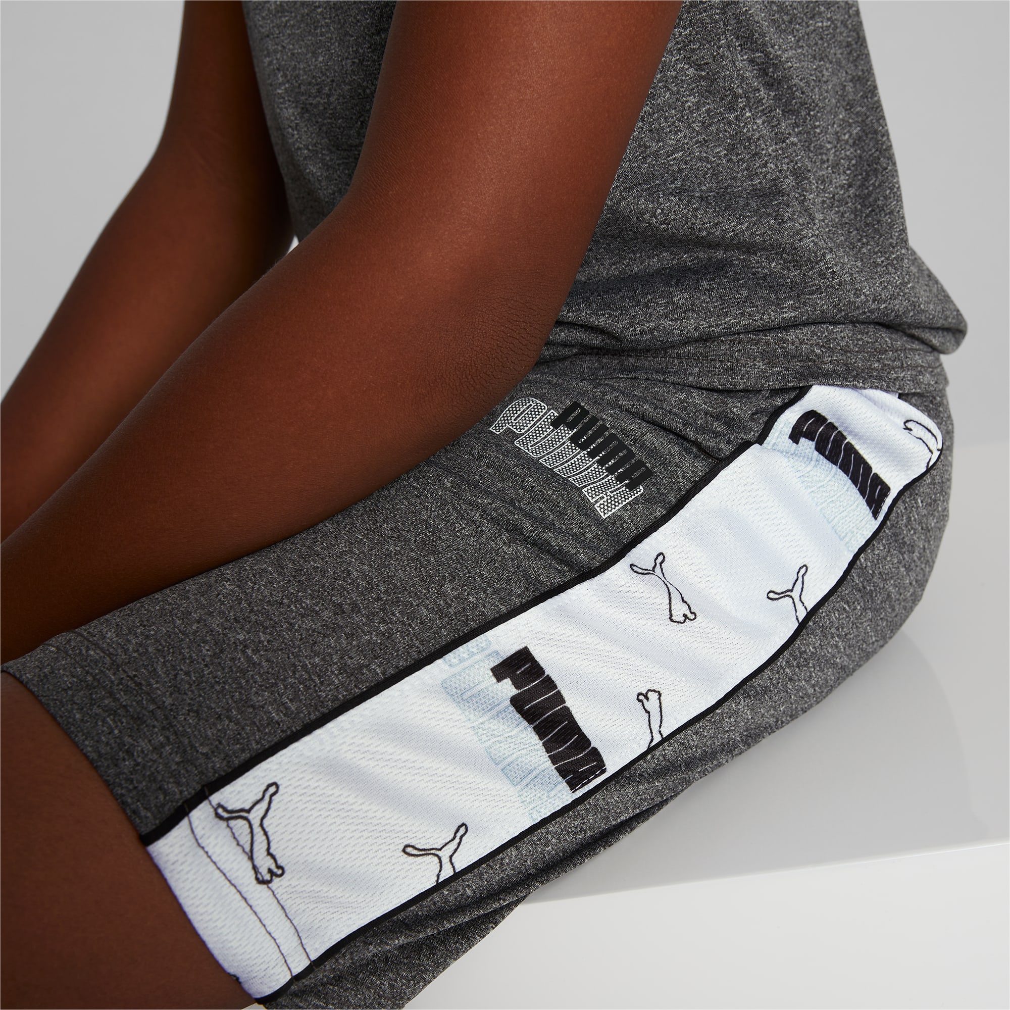 Puma shorts kids silver on sale