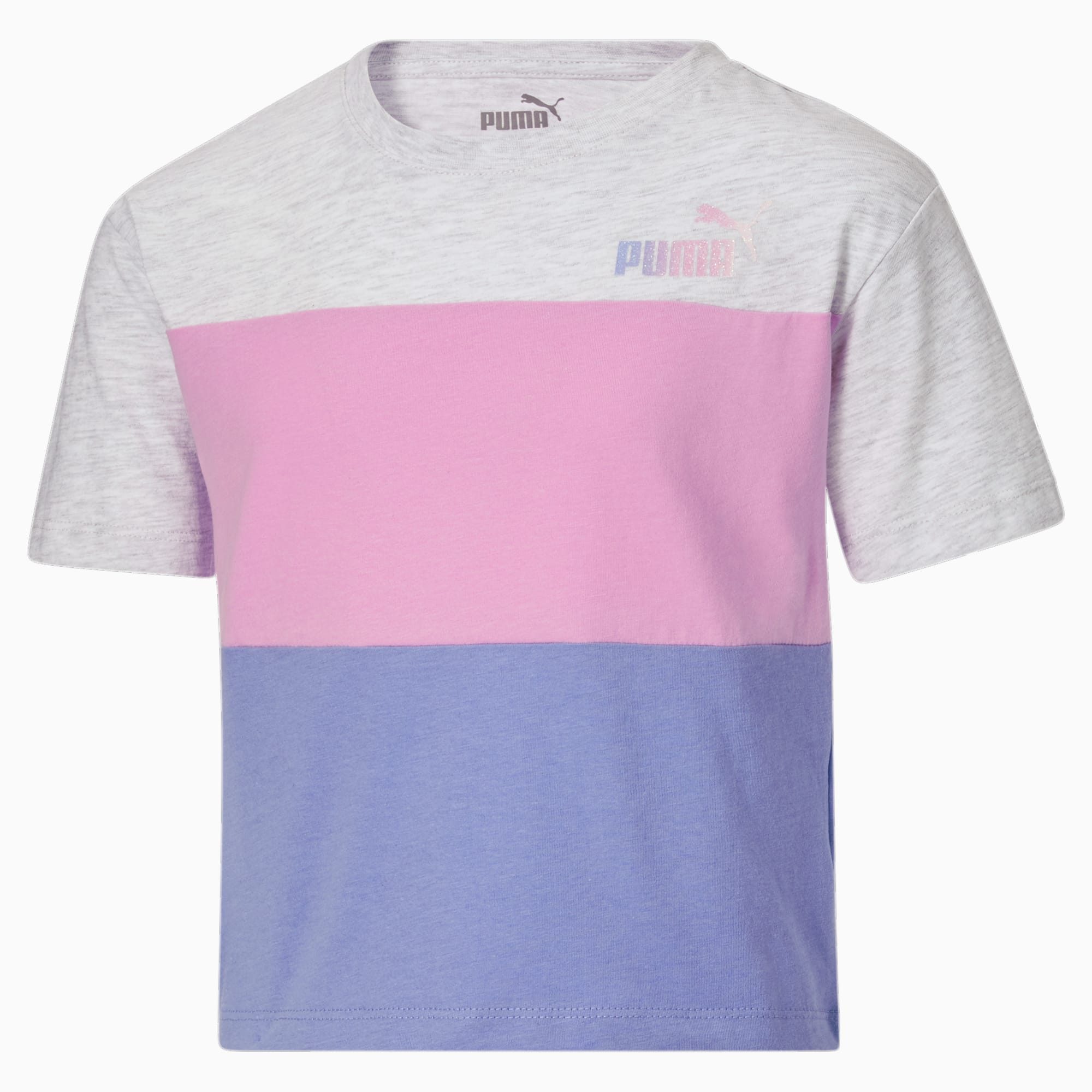White and pink puma shirt top