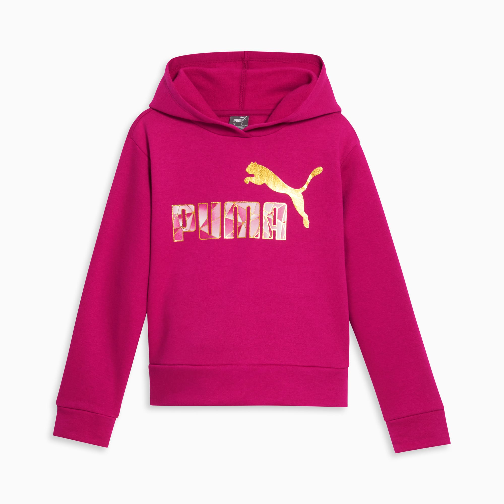 PUMA Girls' Fleece No. 1 Logo Pullover Hoodie, Light Pastel Pink