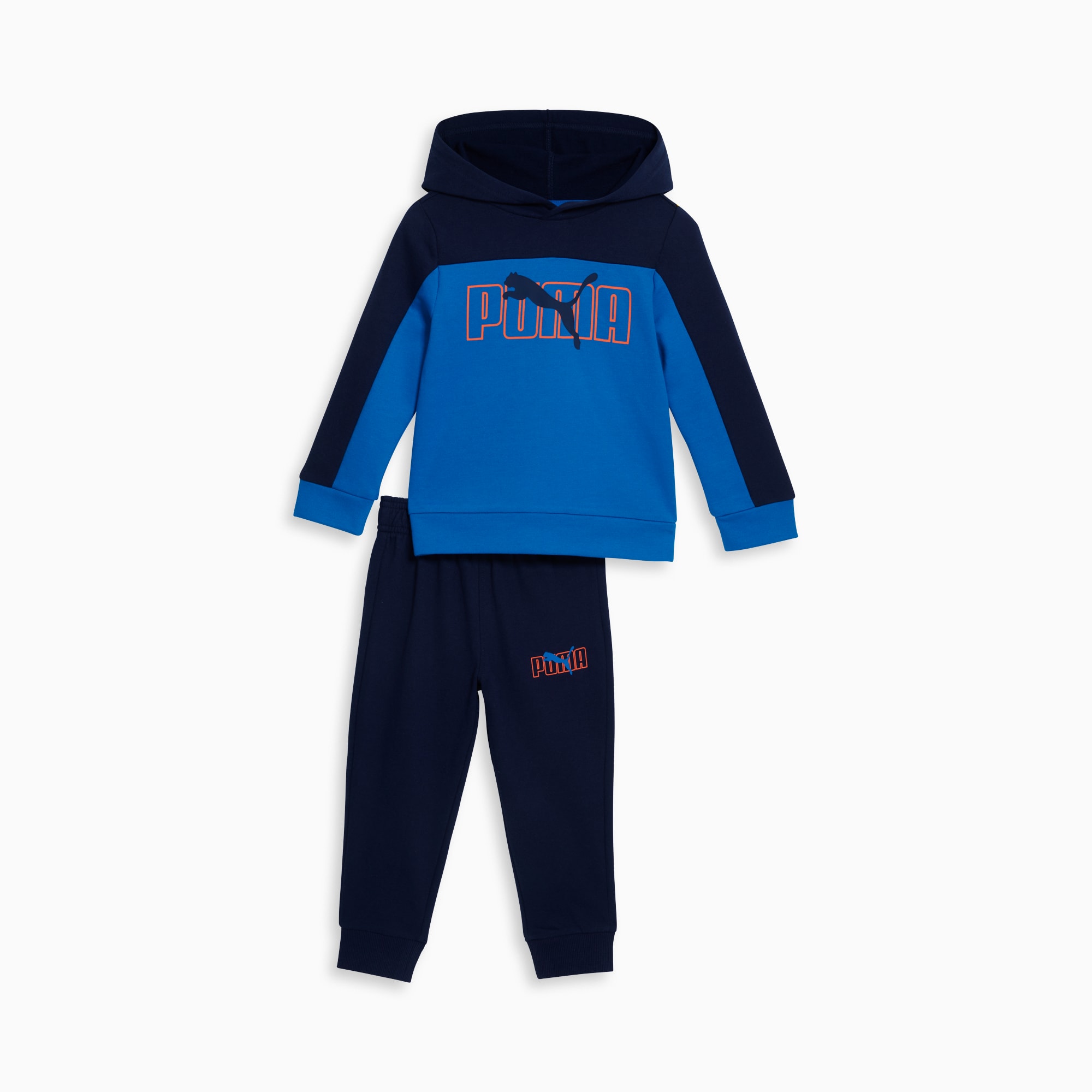 Conjunto de dos piezas con capucha con bloque de colores para