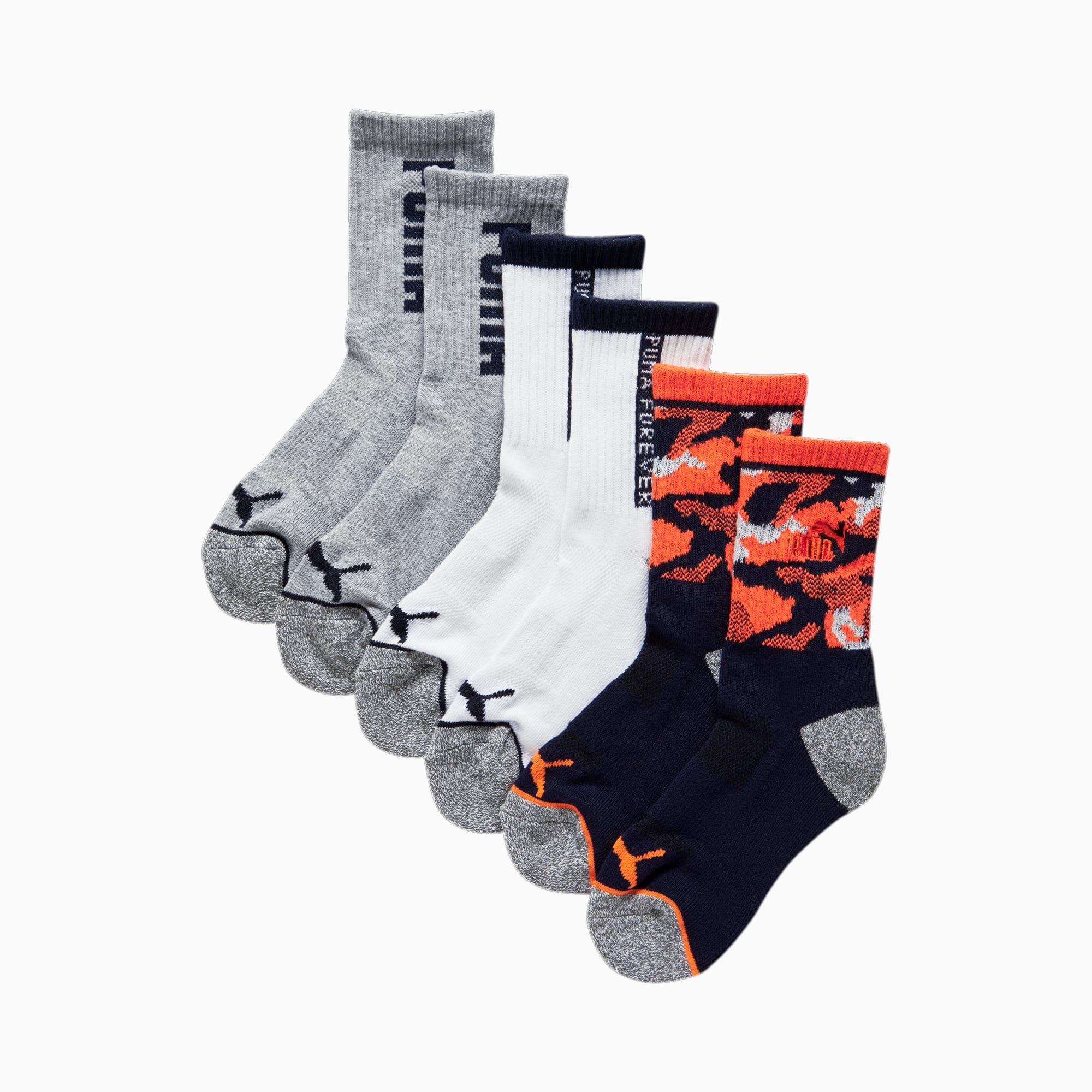 Boys' Half-Terry Quarter Length Socks (3 Pack)