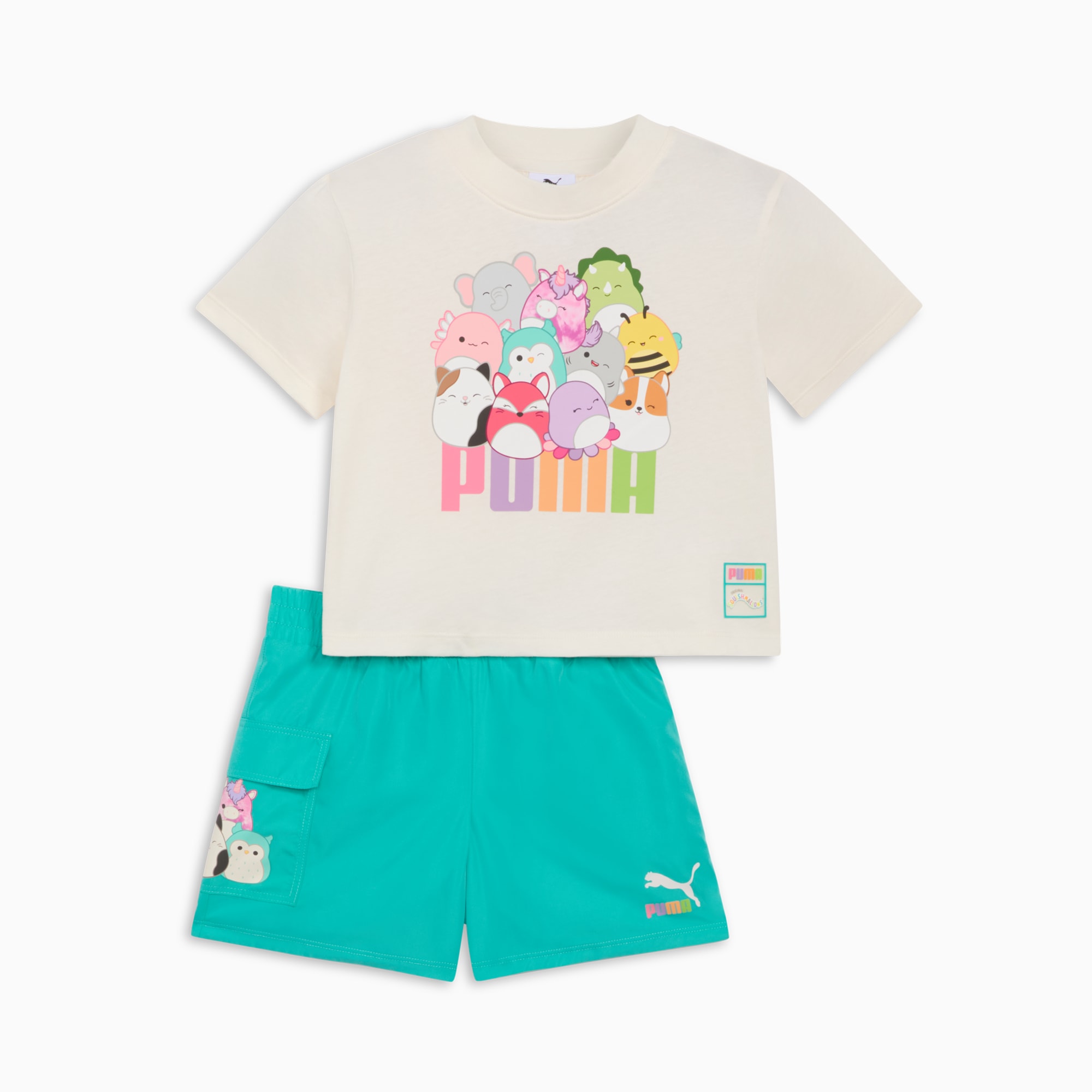 PUMA x SQUISHMALLOWS Toddlers 2 Piece Tee and Shorts Set