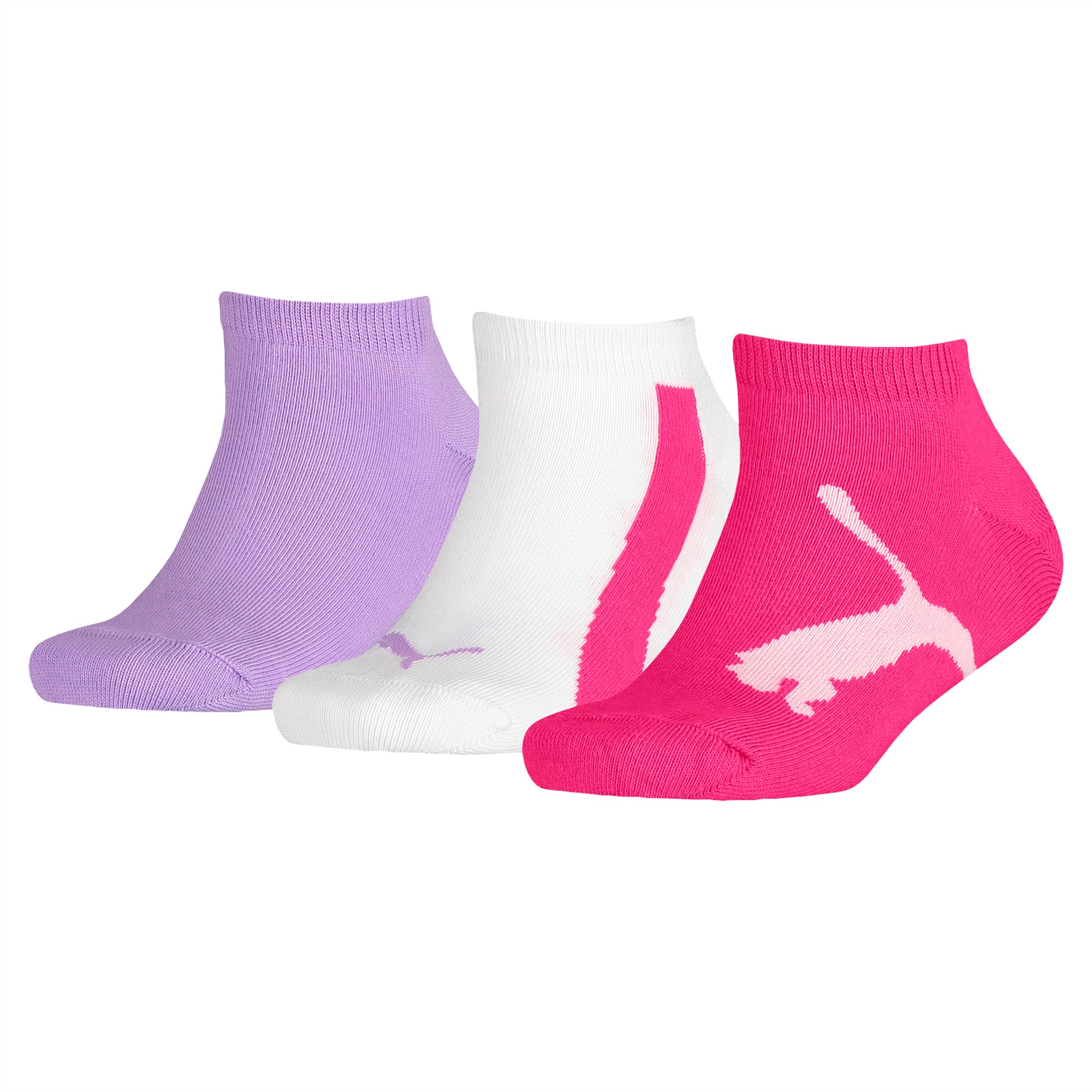 Puma Kids Lifestyle Trainer Socks 3 Pack Beetroot Purple White Purple Puma New Arrivals Puma