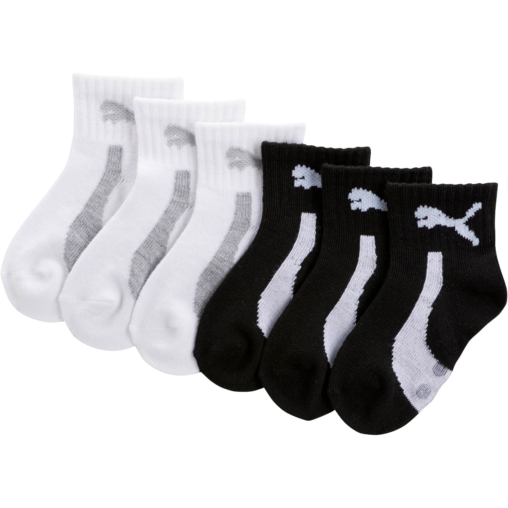 Infant Unisex Quarter Crew Socks (6 Pack)