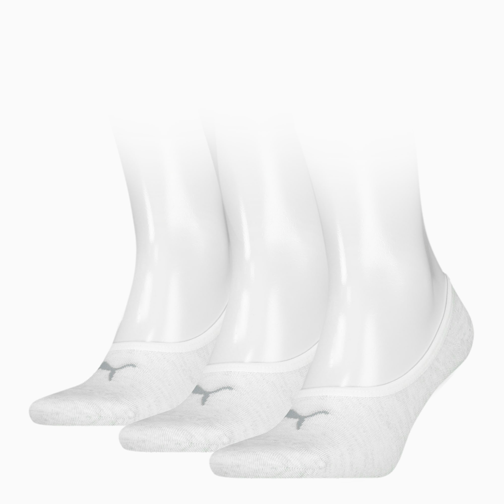 PUMA Unisex Footie 3 Pack, oatmeal, large