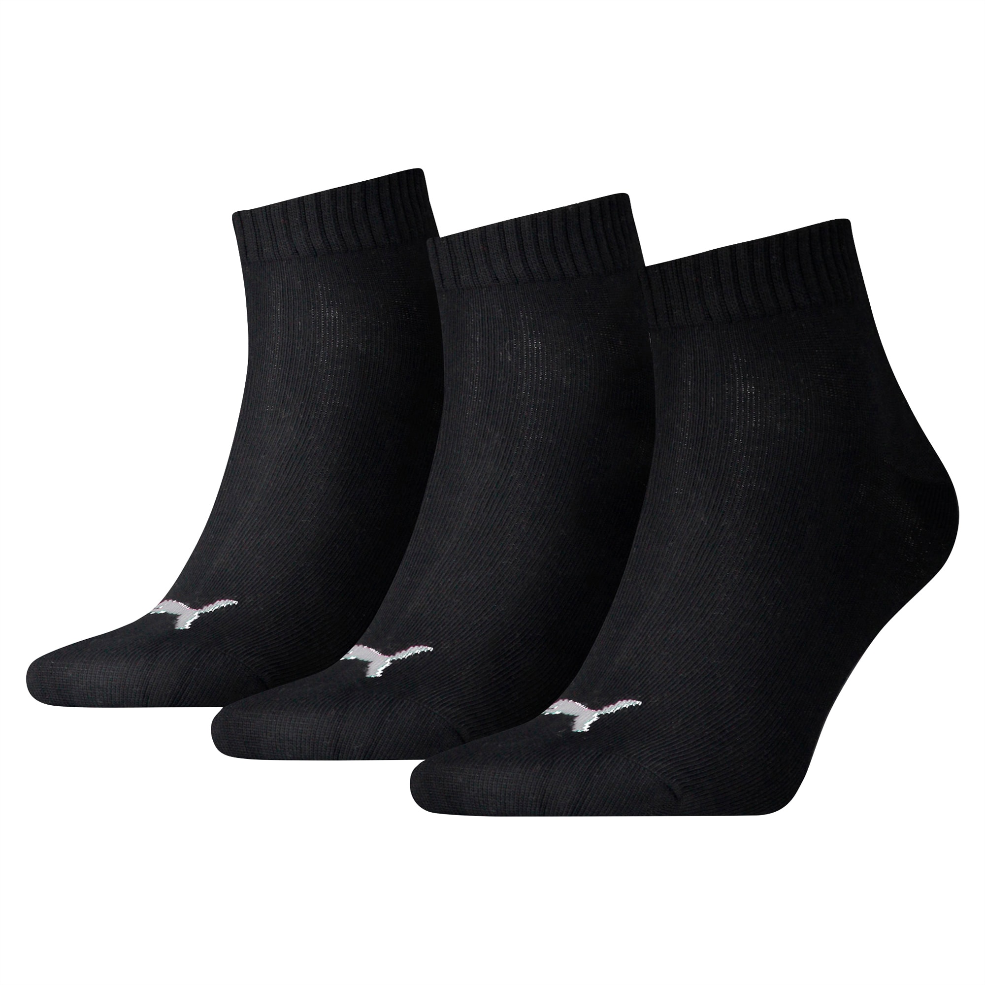 Puma Lot De 3 Chaussettes Sneaker Noires Enfant 35/38