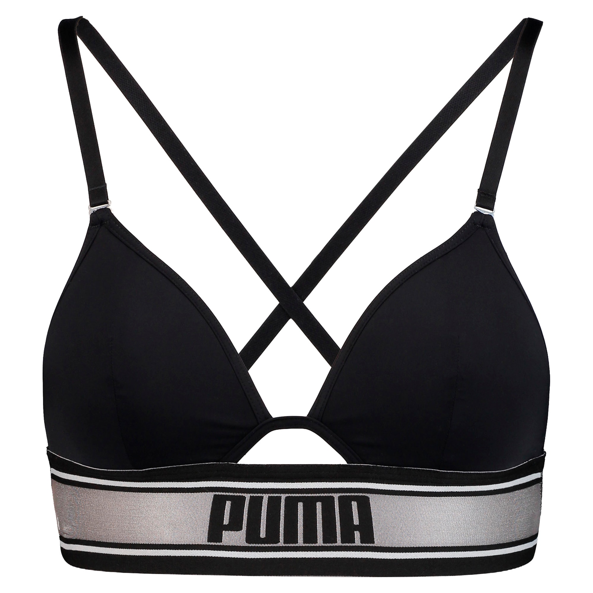 puma triangle padded bralette