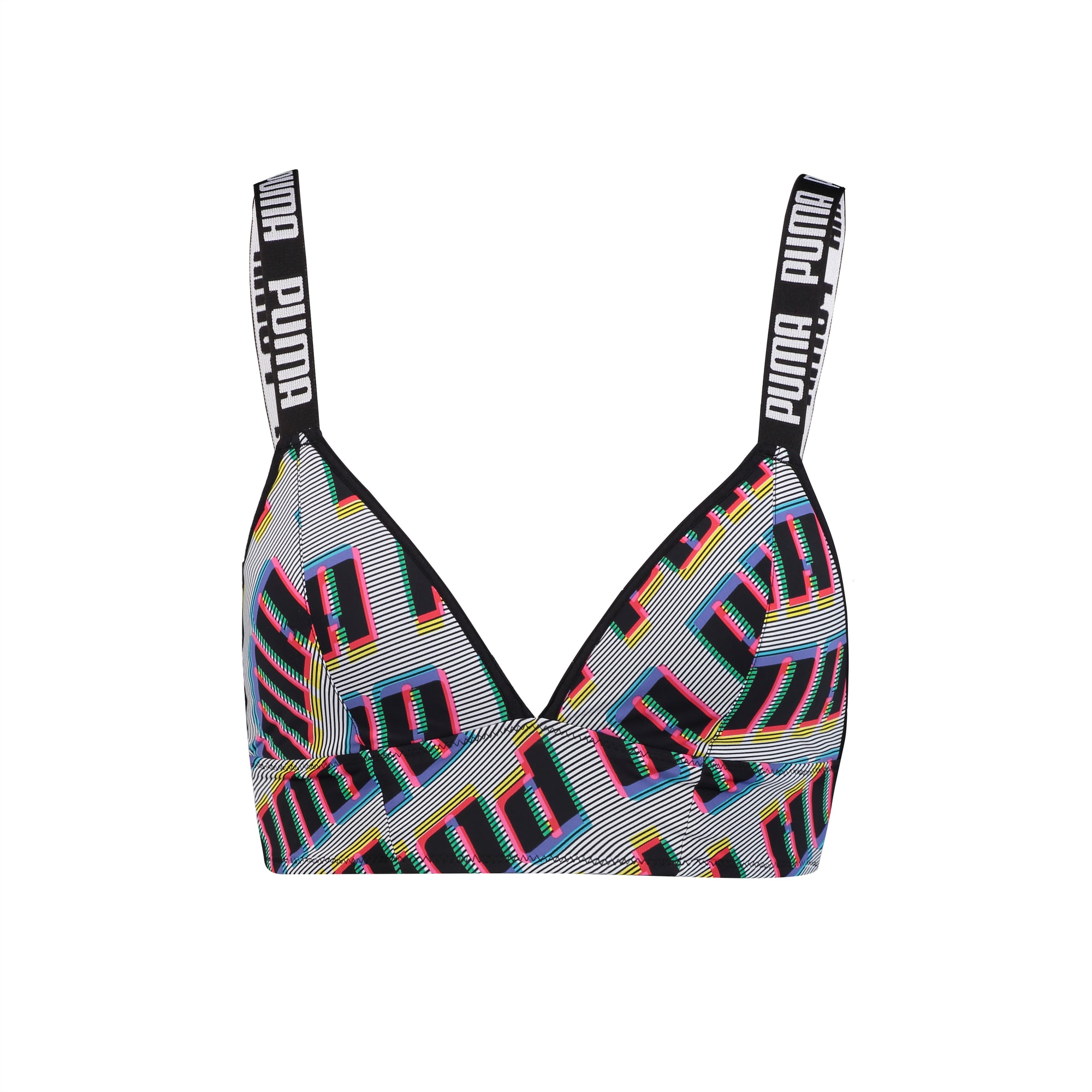 puma triangle padded bralette