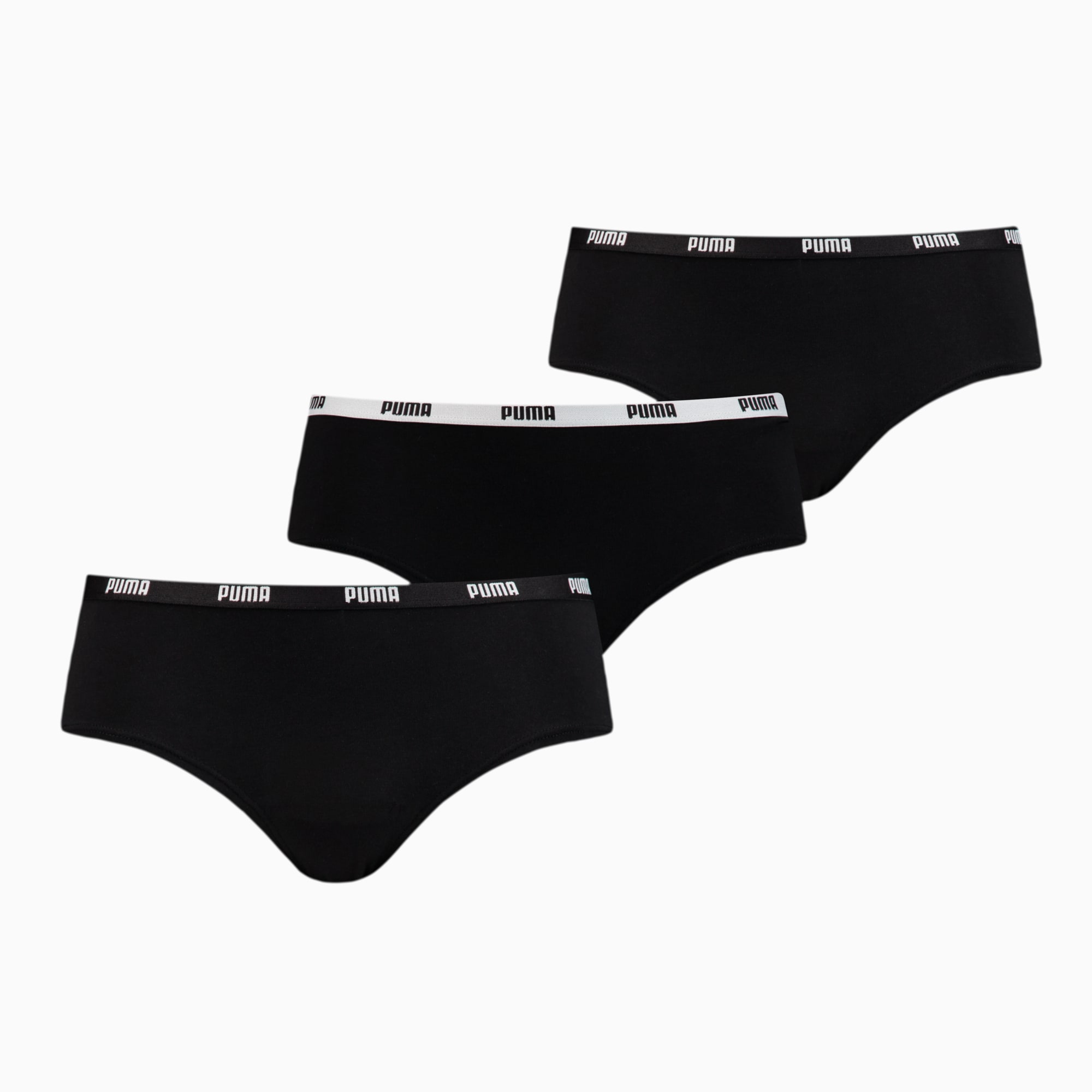 PUMA Hipster Damesondergoed, set van 3 stuks, black, large