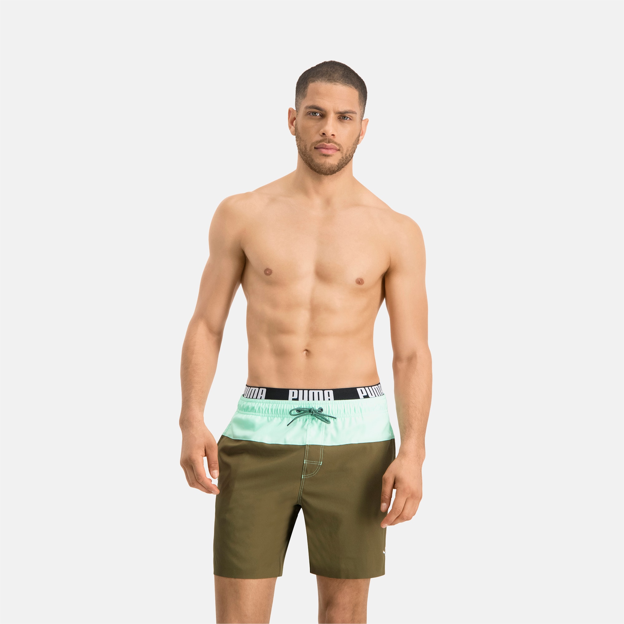 Colour Logo Medium Length Swim Shorts 