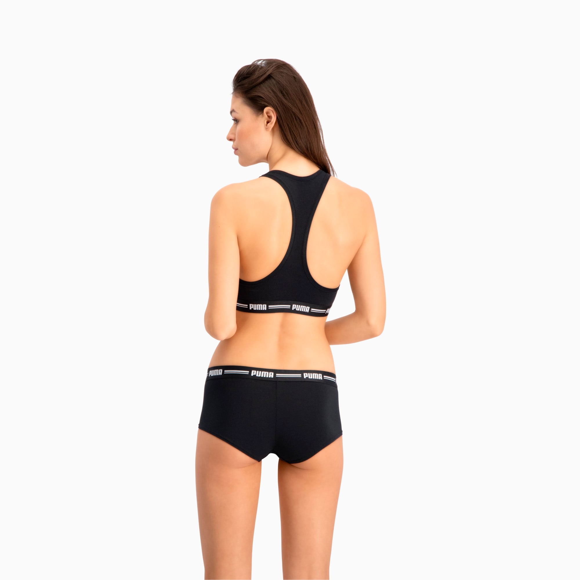 Puma MINI SHORT WOMENS UNDERWEAR 6 PACK - Panties - black/sort 