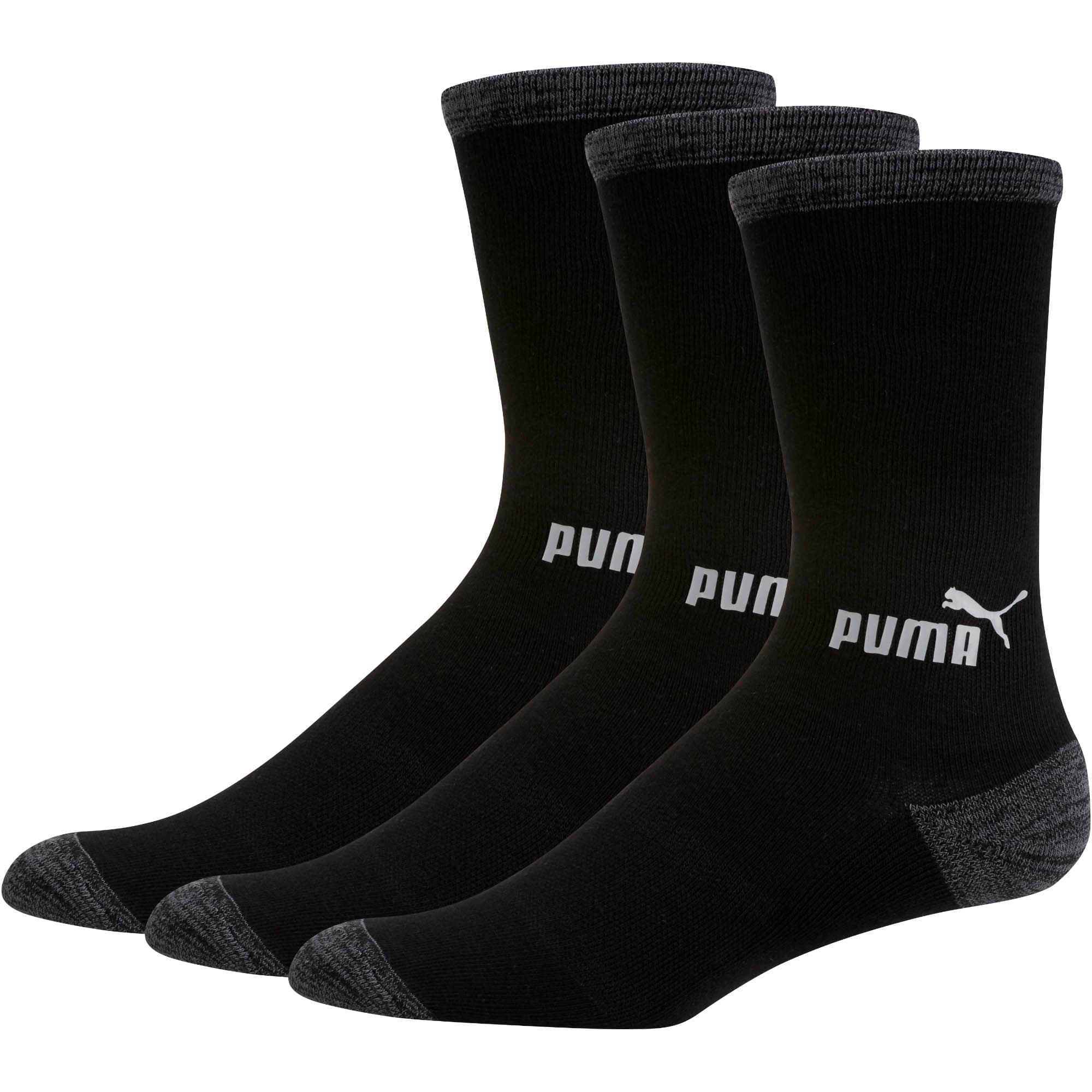 puma black crew socks