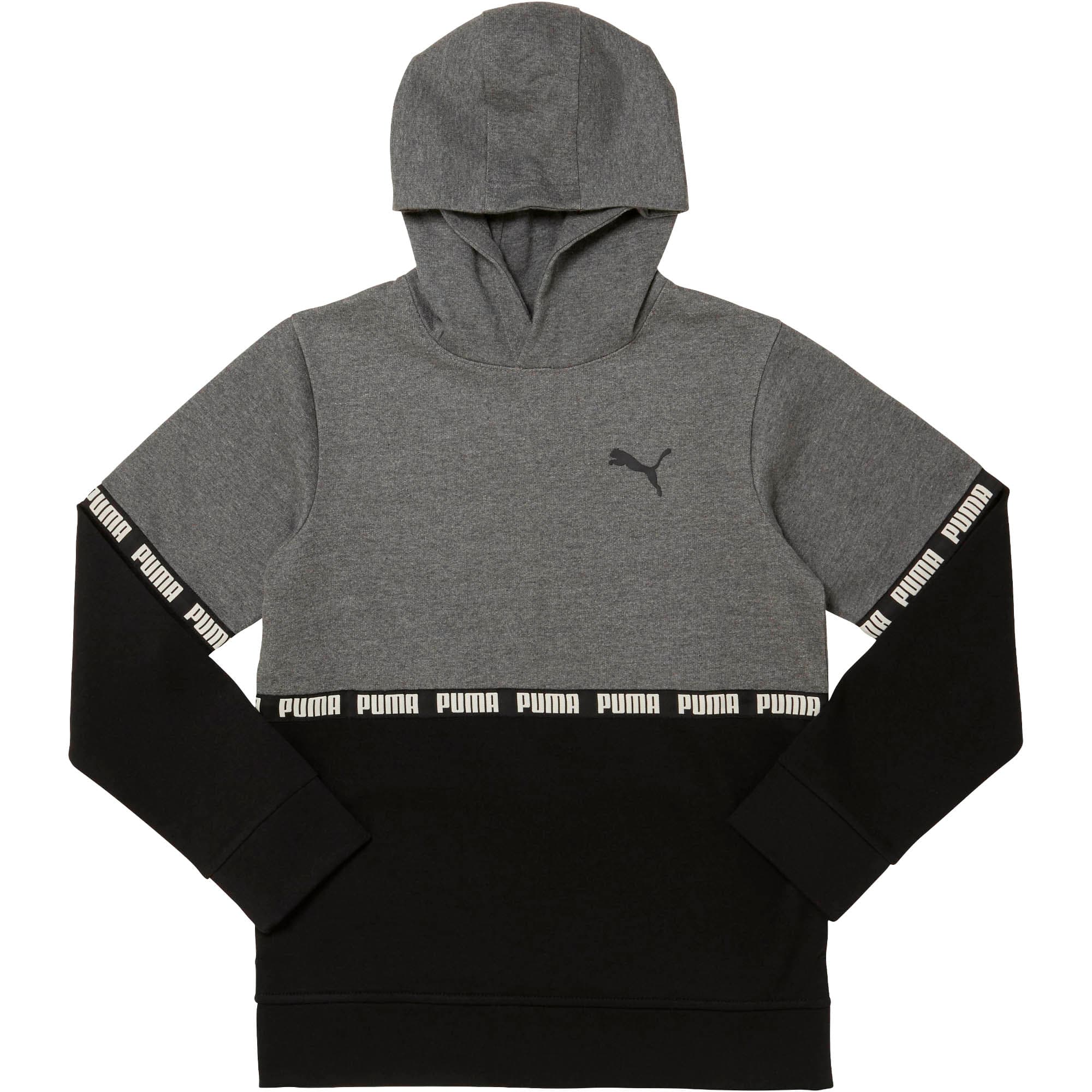 Grey puma hoodie junior best sale