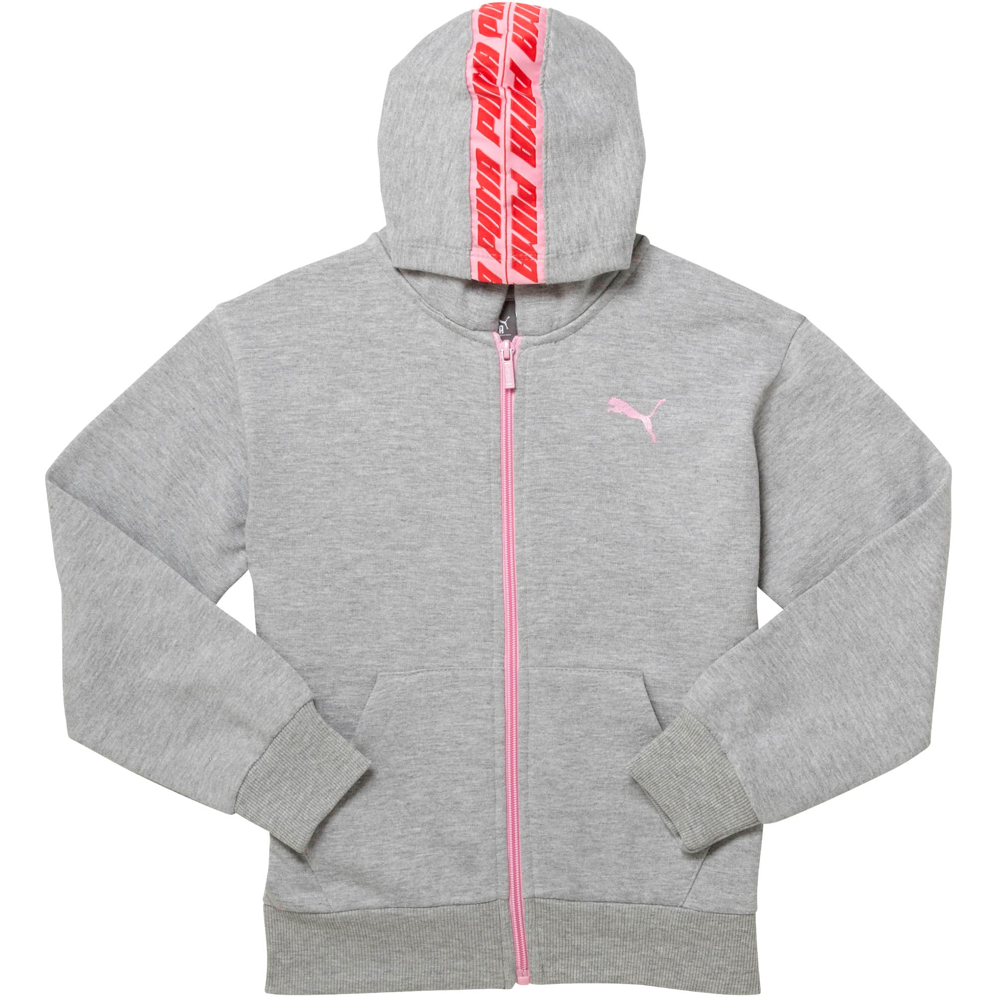 Girls grey cheap puma hoodie