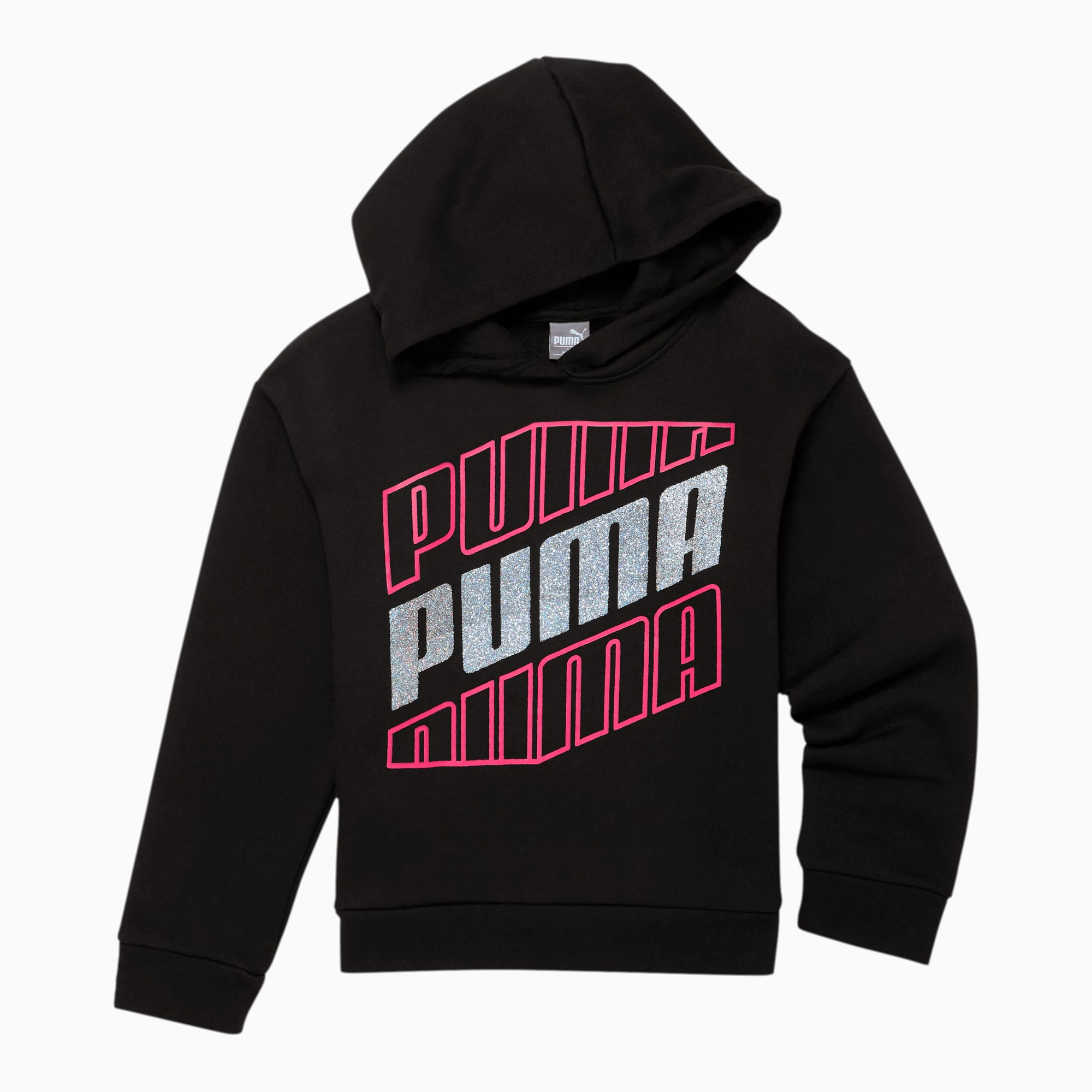 Girls black puma hoodie online