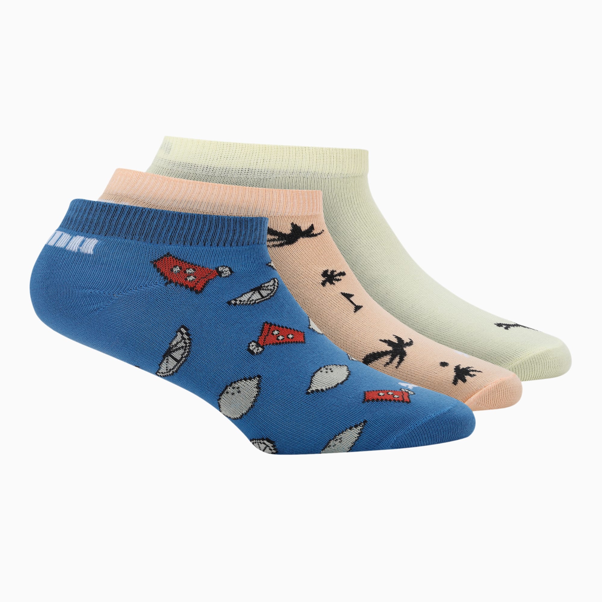 ينبوع PUMA Seasonal Graphic Kids Sneaker Socks Pack of 3 ينبوع ينبوع PUMA Seasonal Graphic Kids Sneaker Socks Pack of 3 ينبوع
