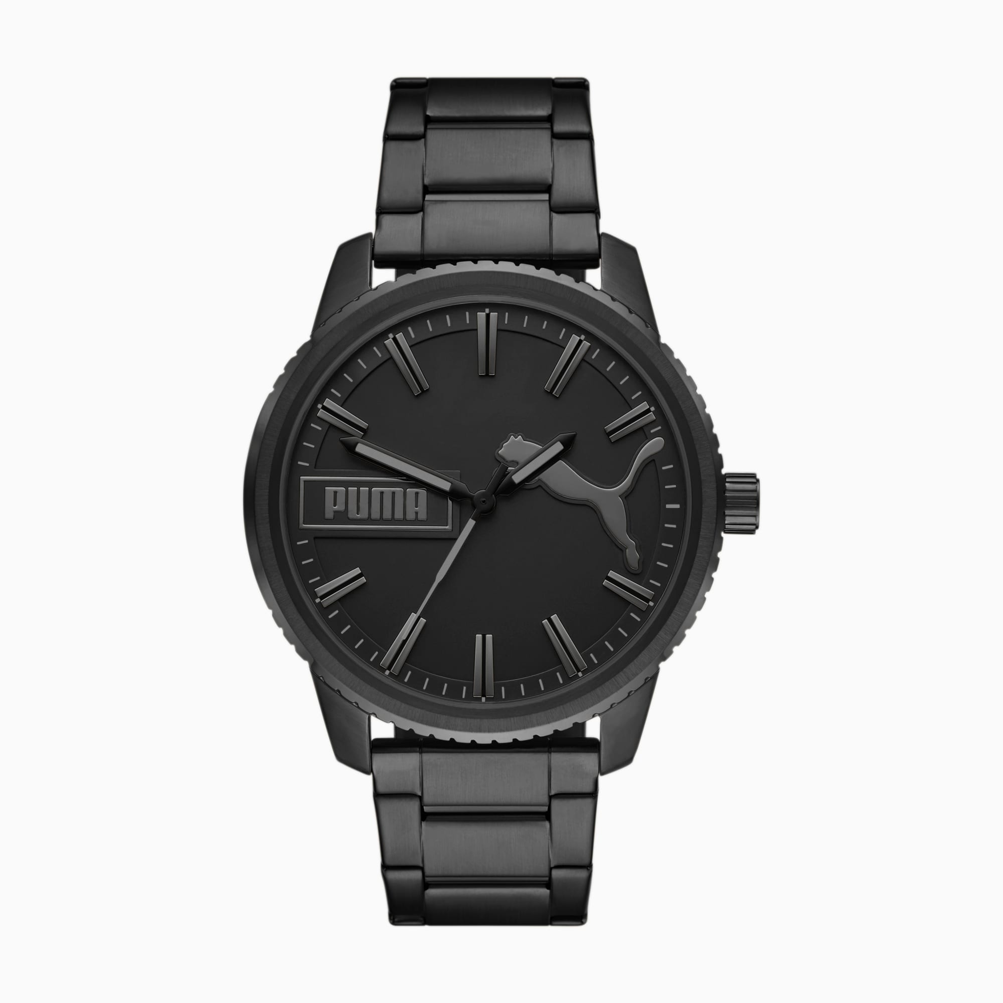 Montre PUMA Ultrafresh trois aiguilles en acier inoxydable noir