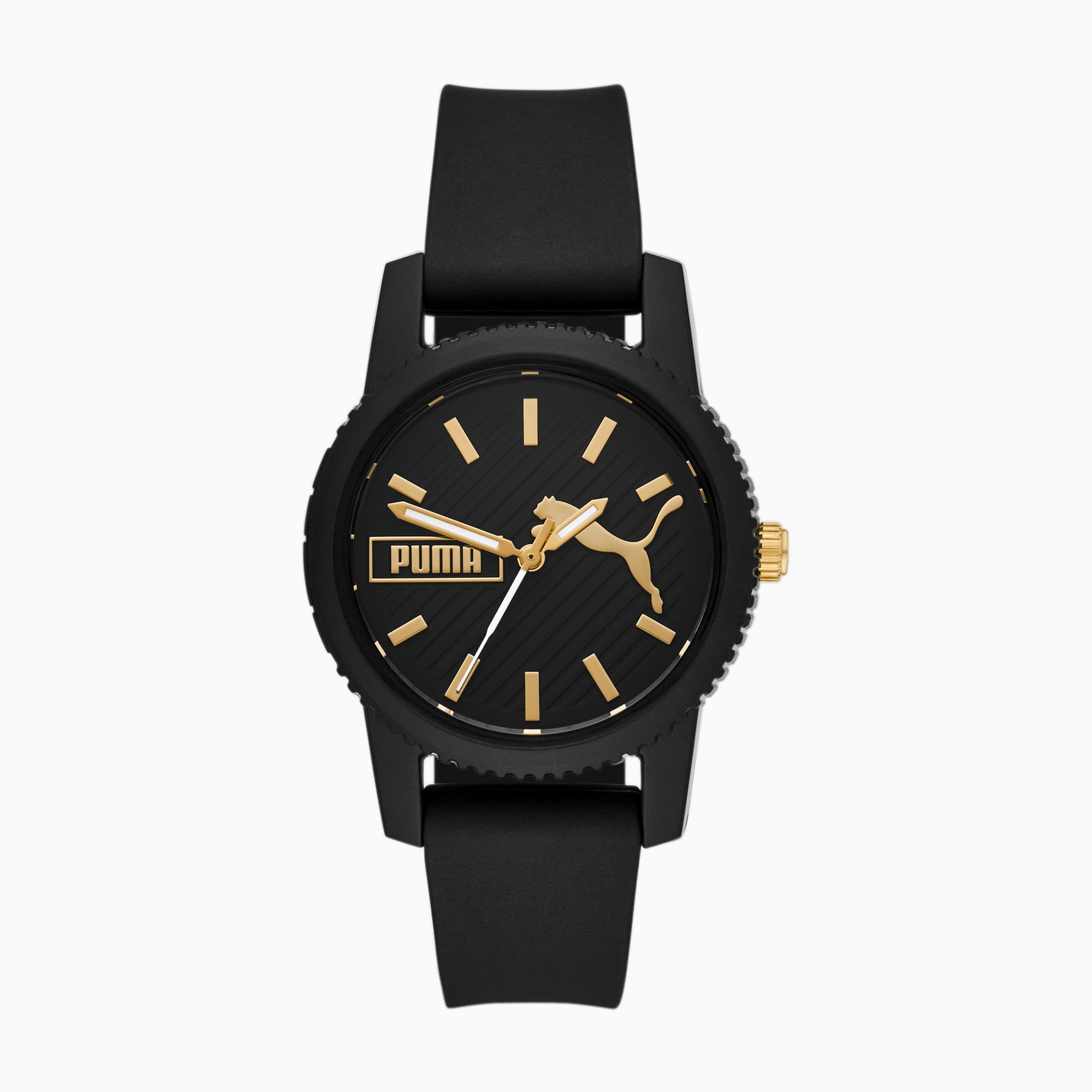 Puma black analog watch outlet