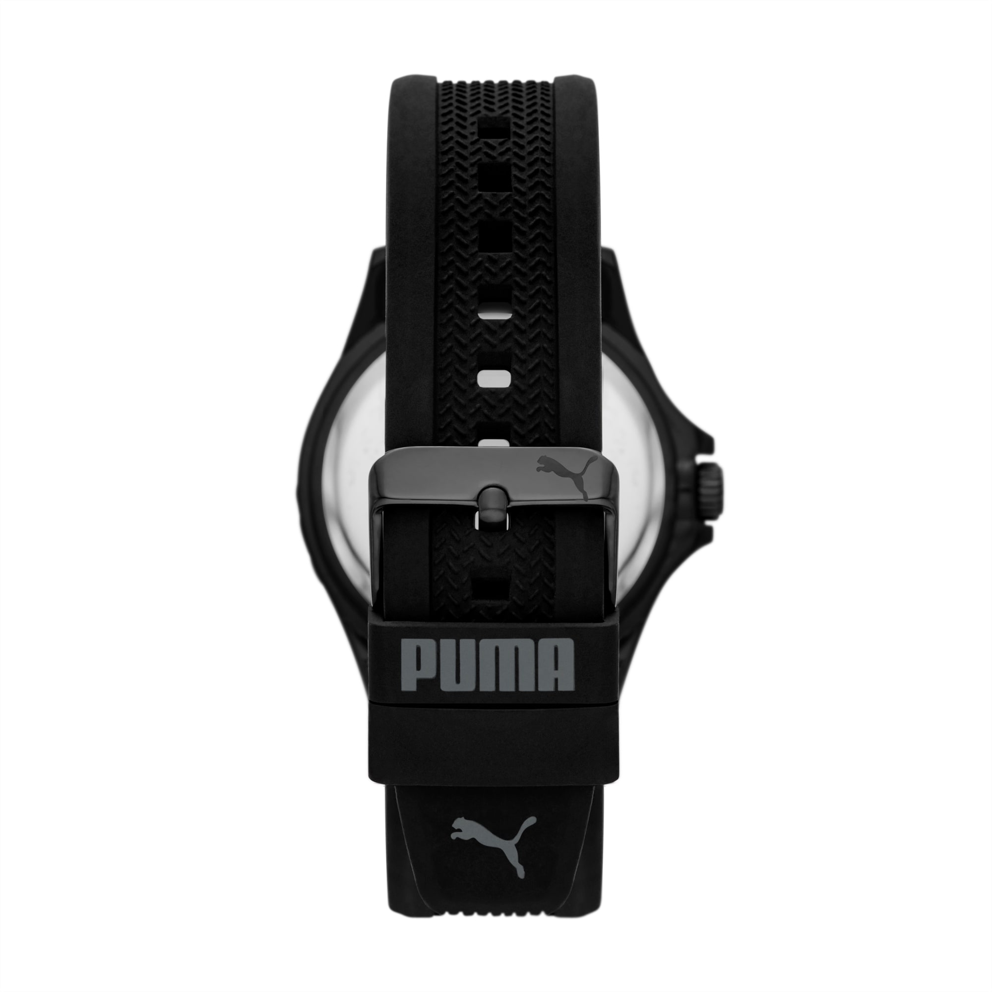 PUMA 10 Three Hand Black Silicone Watch PUMA