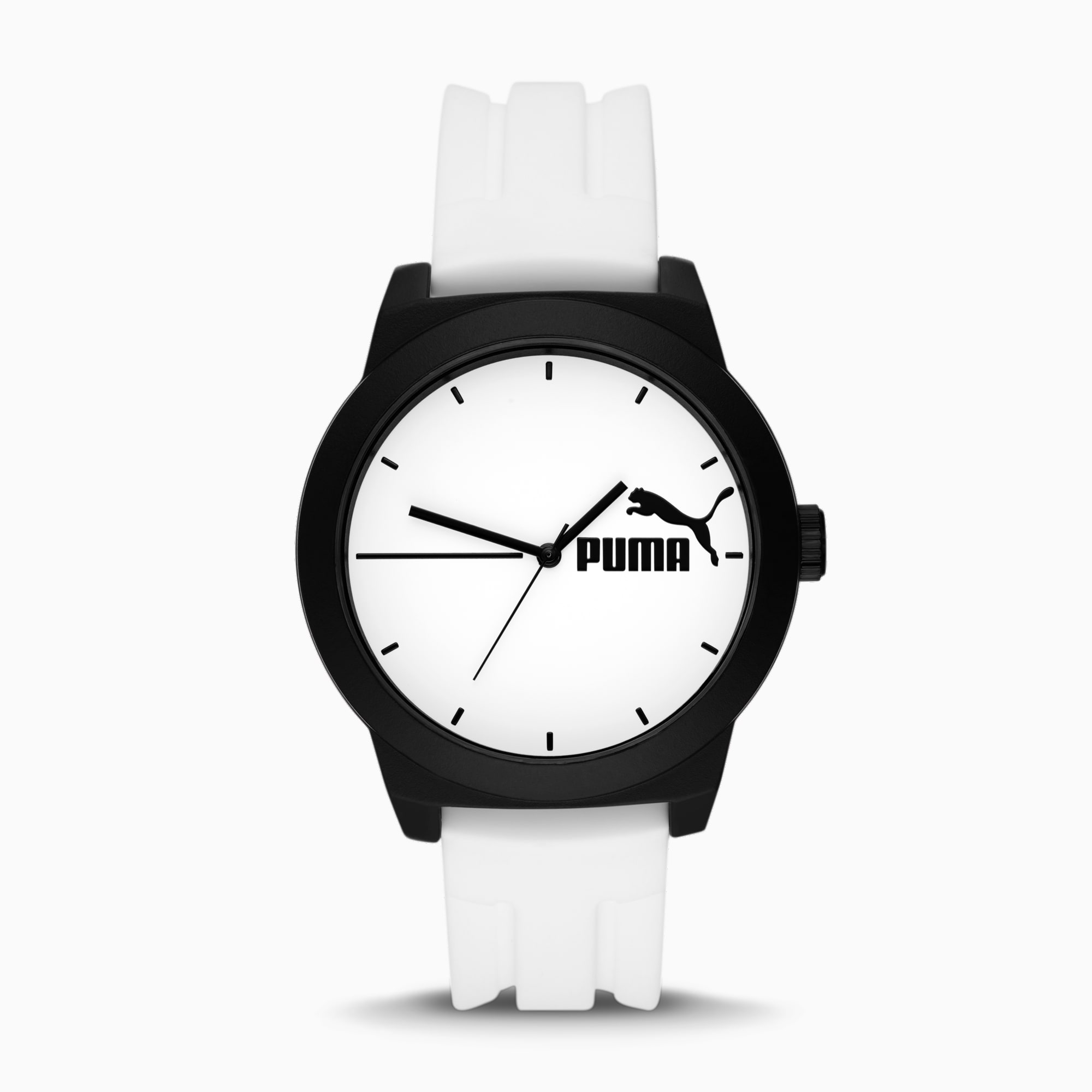 Onvoorziene omstandigheden Maand Geval Puma 5 Three-Hand Black Silicone Watch | | PUMA