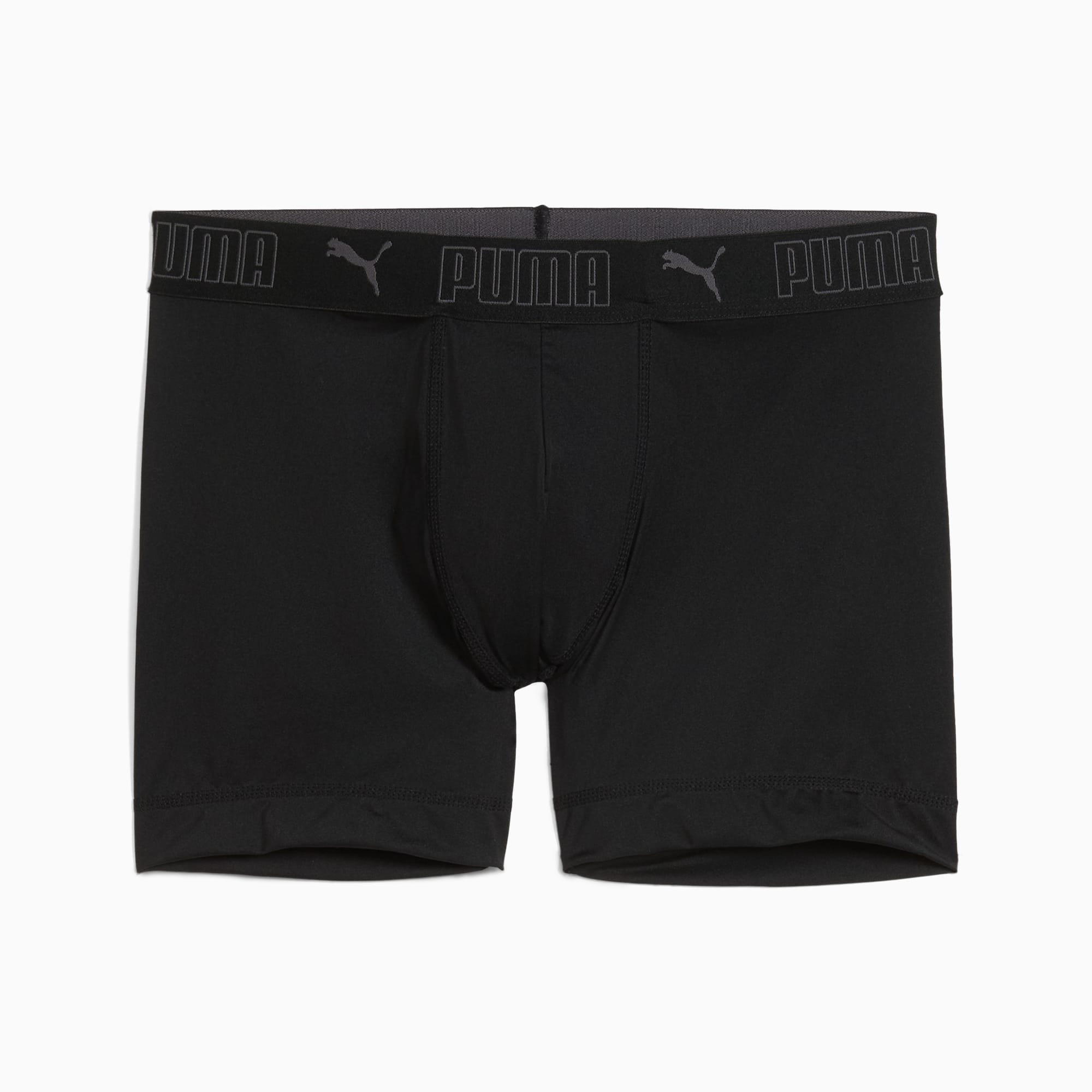 Schwarze PUMA Boxershorts für Herren mit einem elastischen Bund mit Logo.