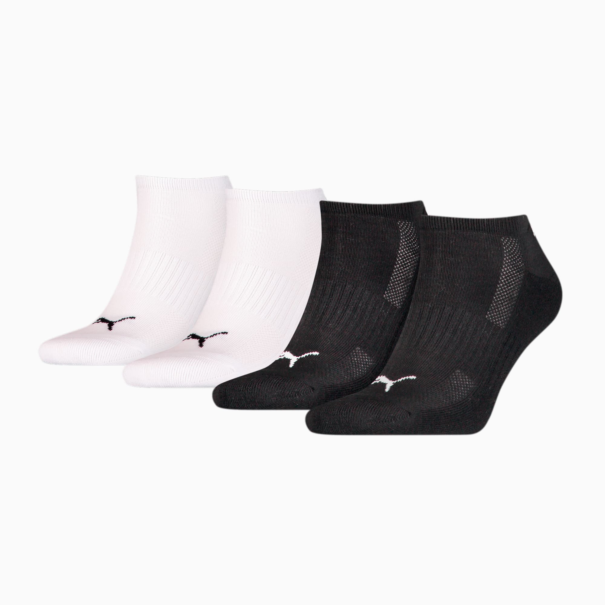 Lot de 4 paires de chaussettes rembourrees unisexes pour sneakers de sport PUMA