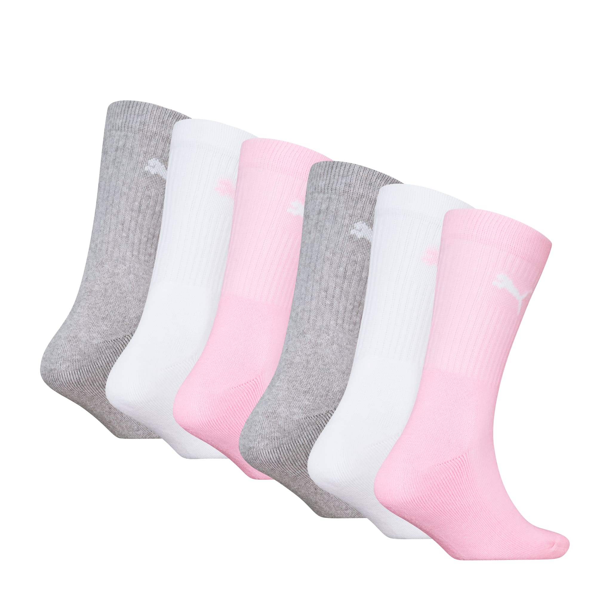 Classic Crew Socks Junior (6-Pack), rose water, large