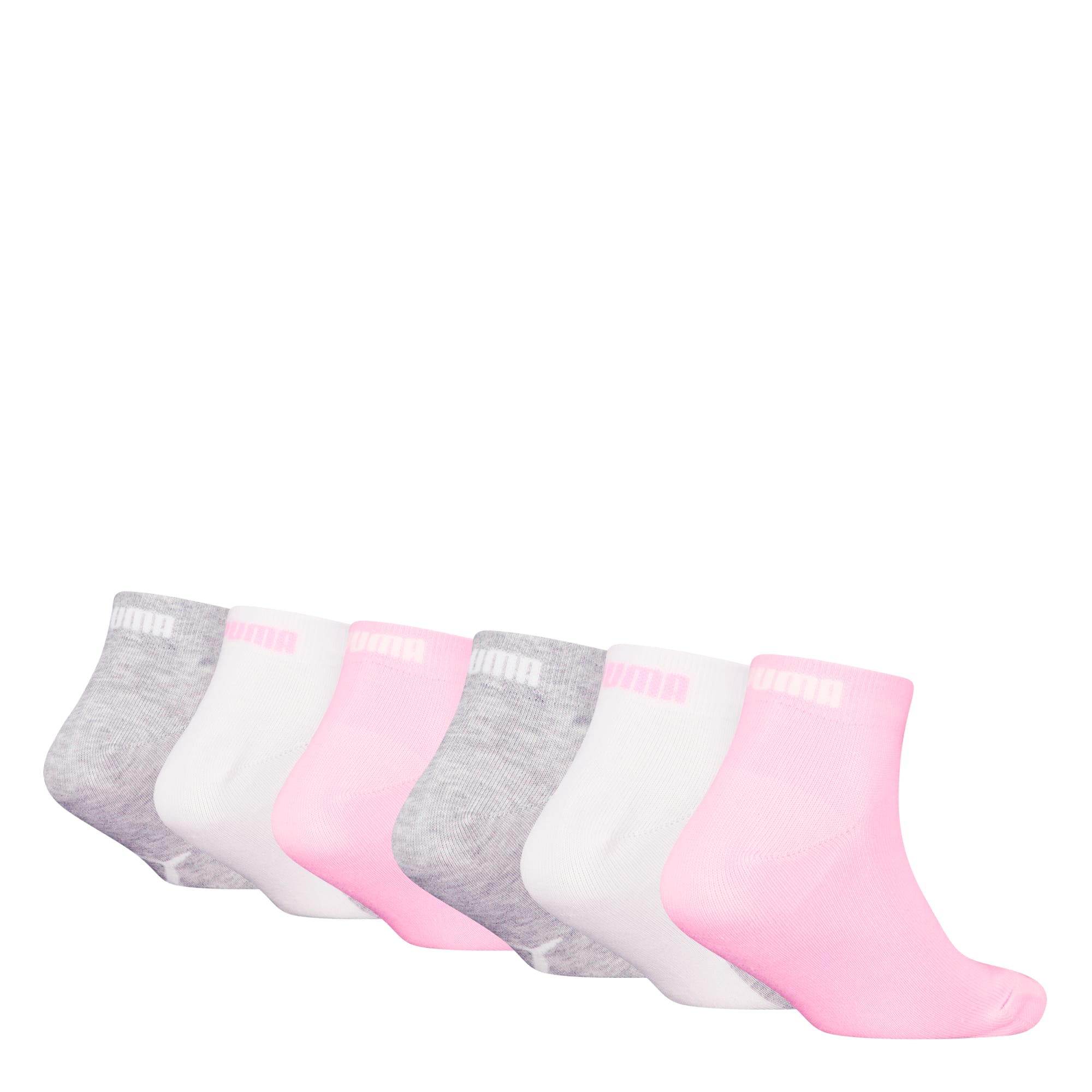 Quarter Socken Kinder (6-er Pack), pink / grey, large