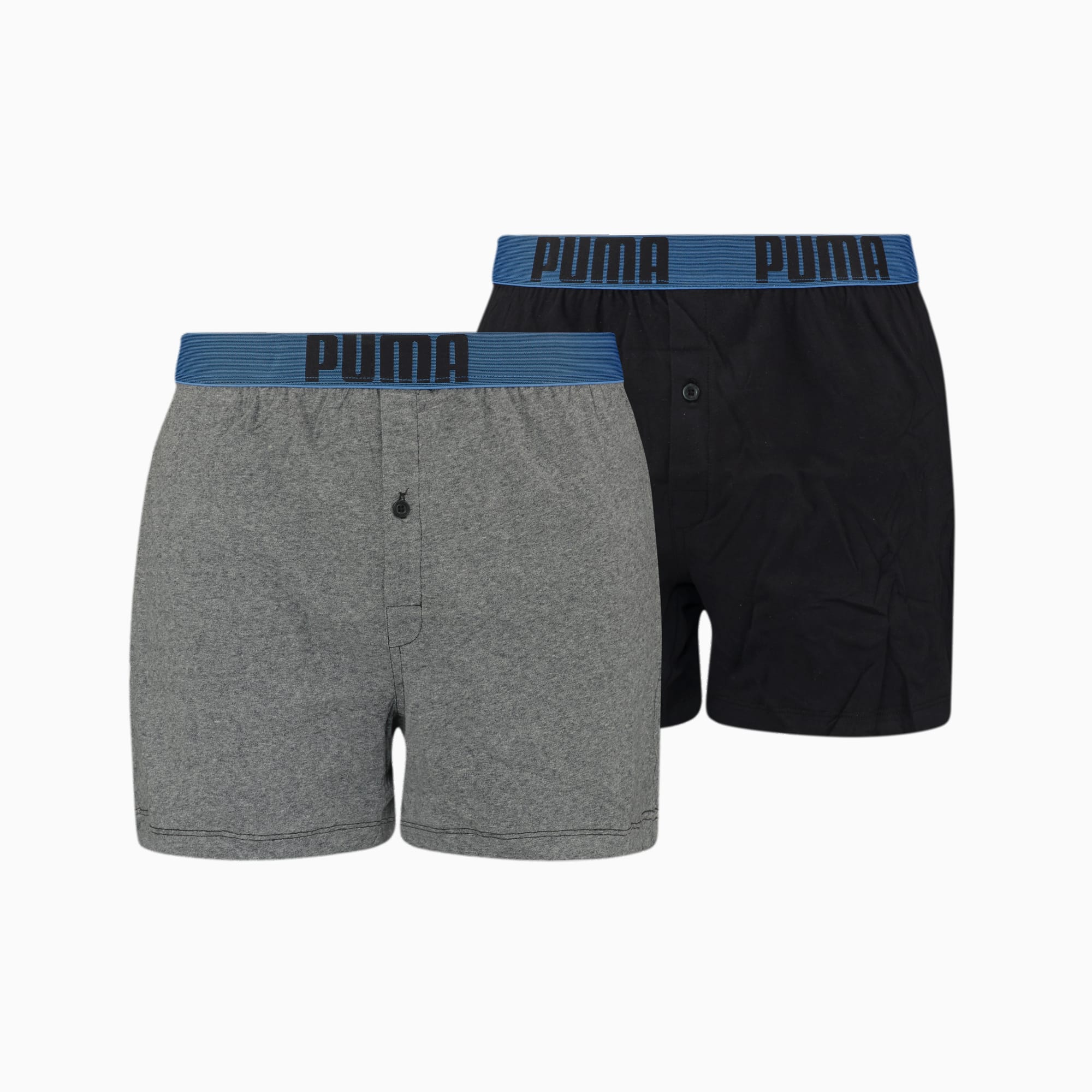 Calzoncillos bóxer Puma Basic Trunk Boxer 2er Pack Grün Schwarz F030 