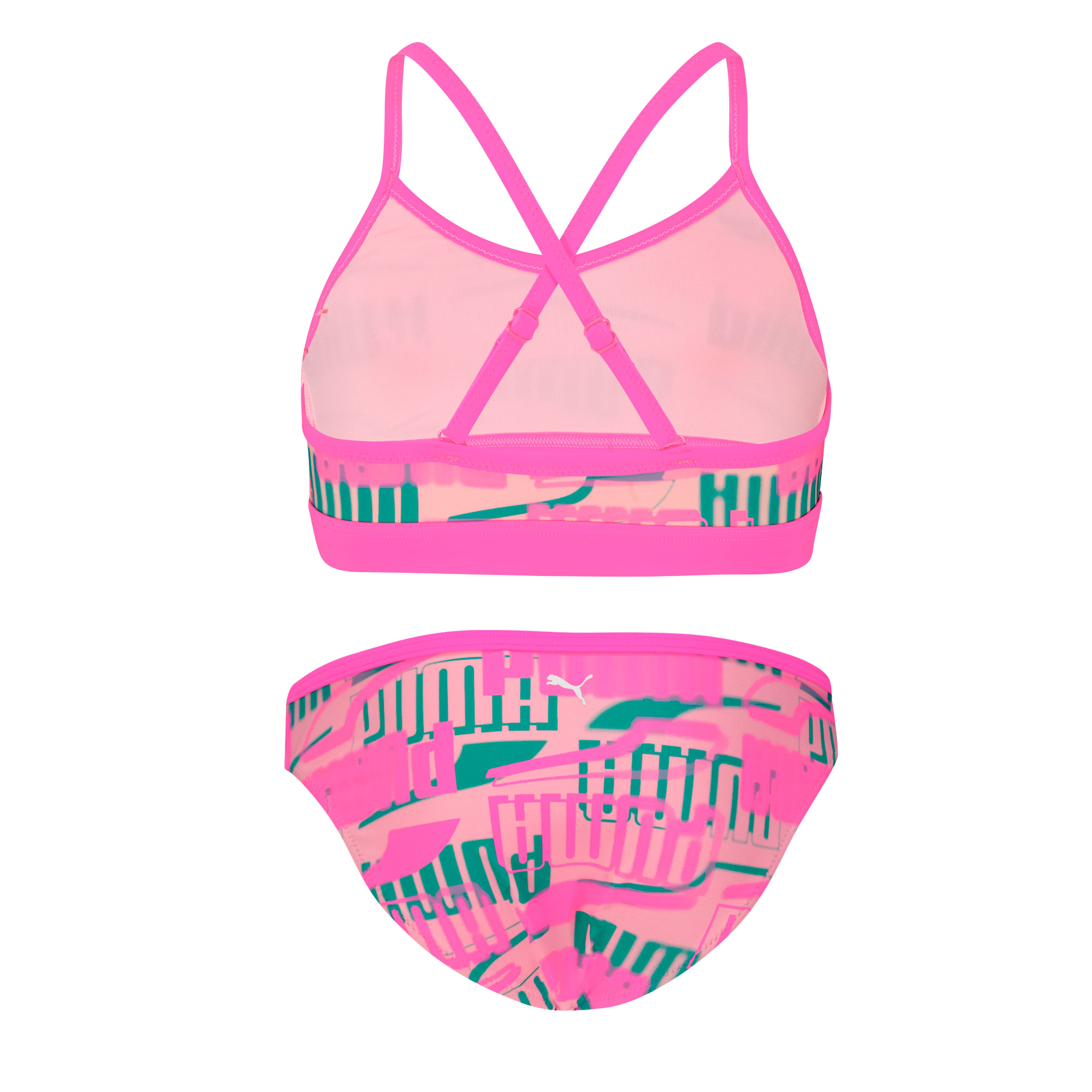 PUMA Girls' Bikini set, pink combo, large