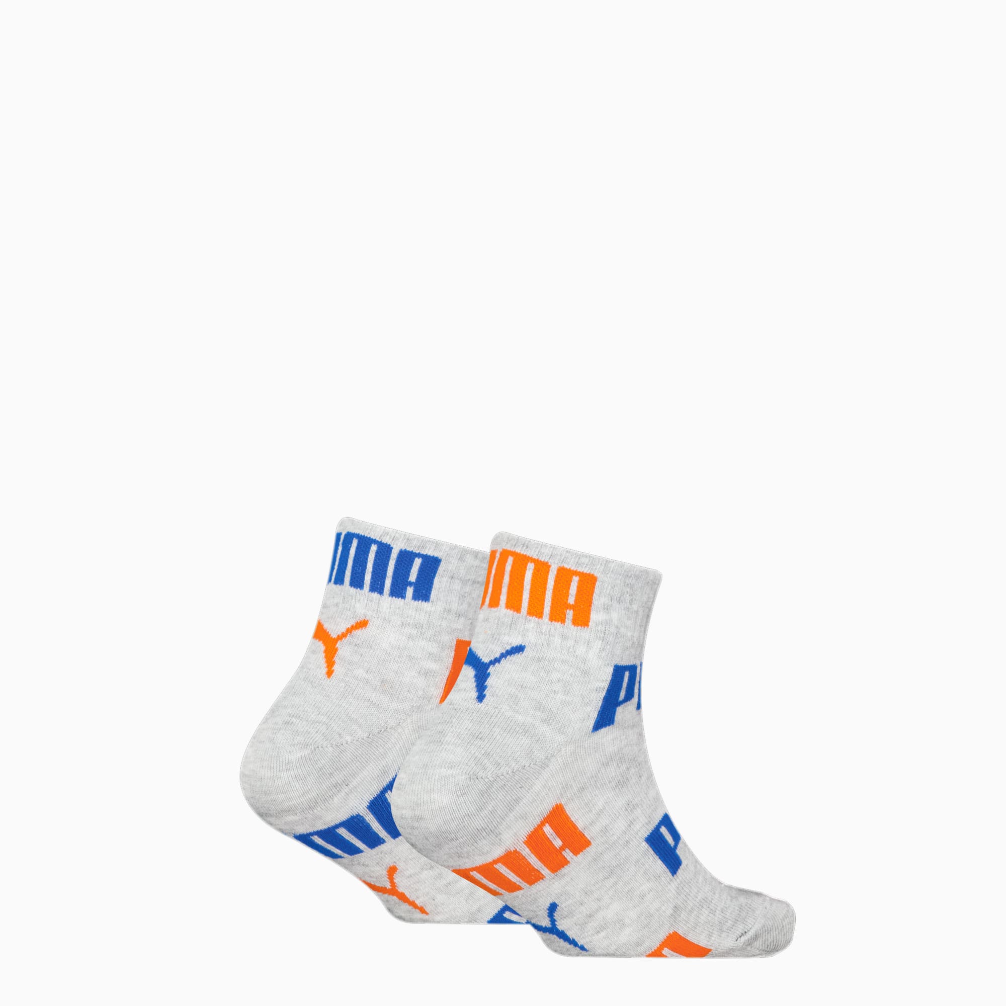 Quarter-Socken mit Allover-Print 2er-Pack, light grey melange, large