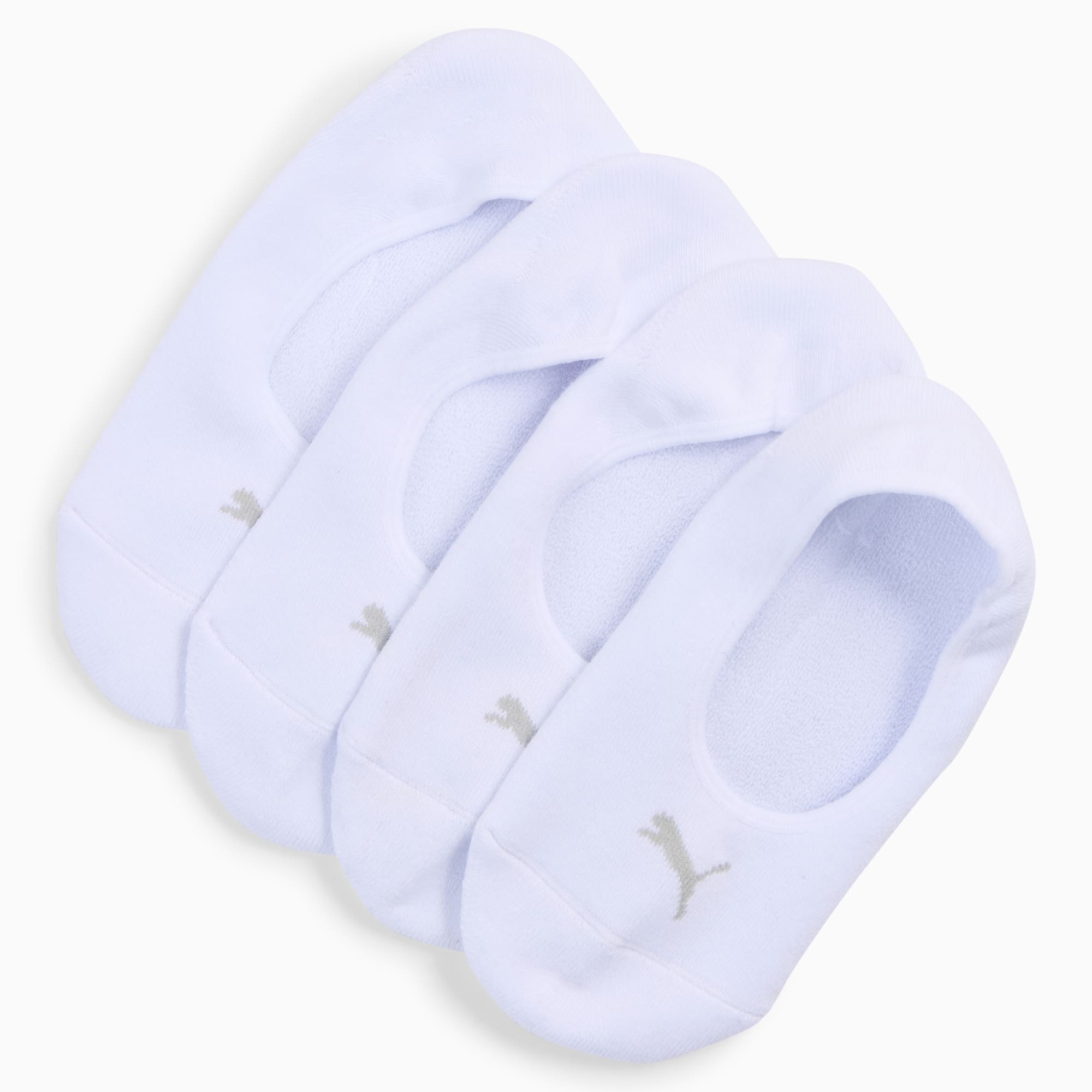 PUMA onzichtbare footies voor dames, set van 2 paar, white, large