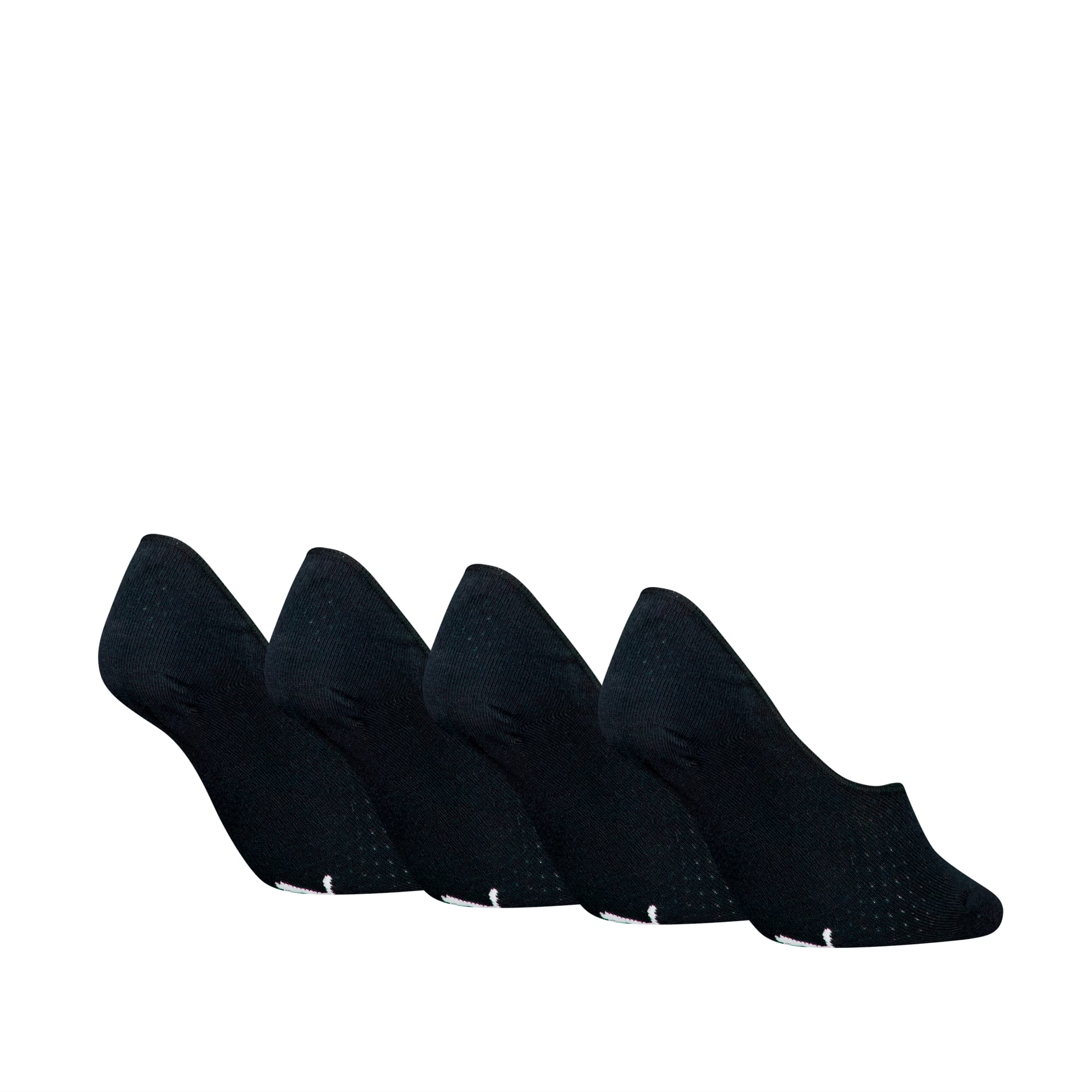 Invisible Mesh Footie Socks 4-pack Women, black, large