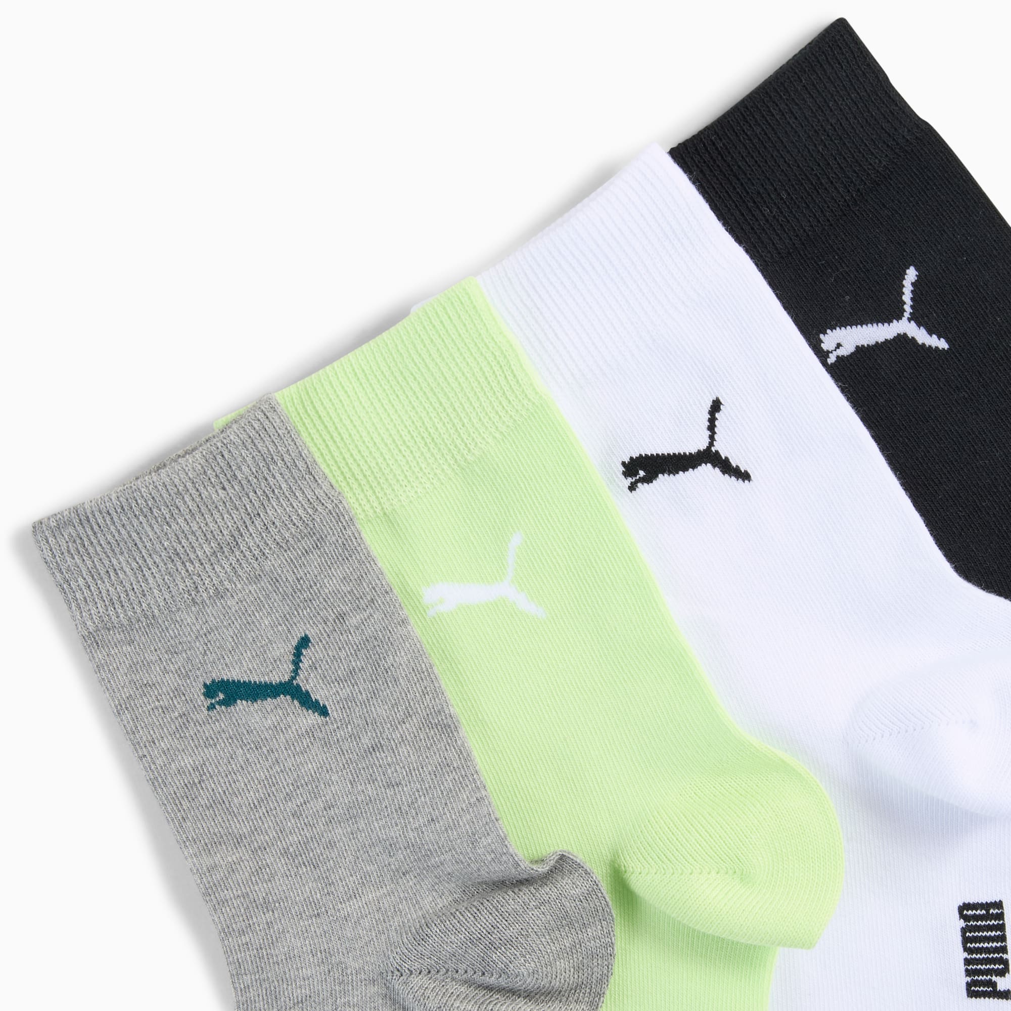 Classic Socks Youth (6-pack), Black Green Combo, large