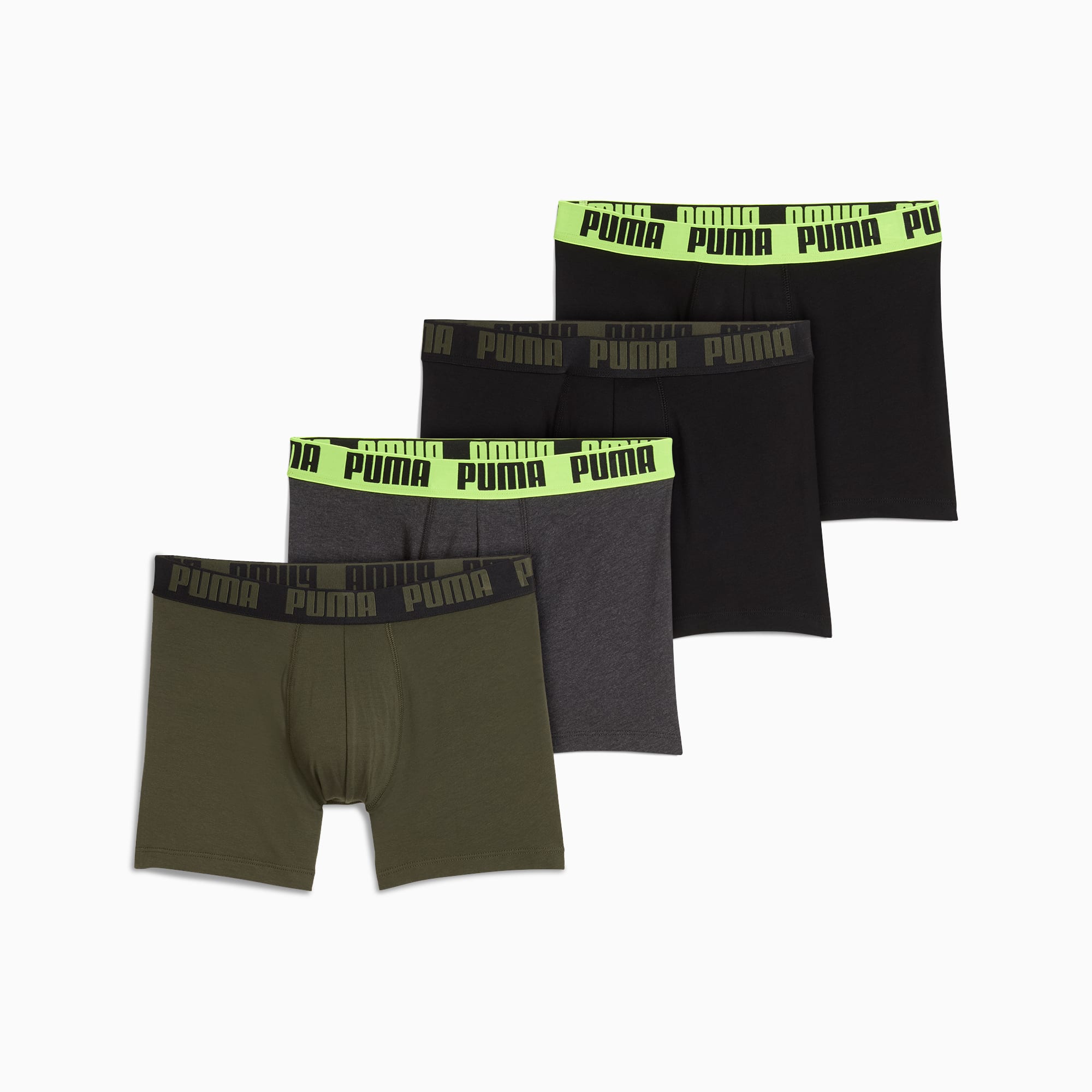Boxer in confezione da 4 pezzi da uomo, Green / Yellow / Black, large