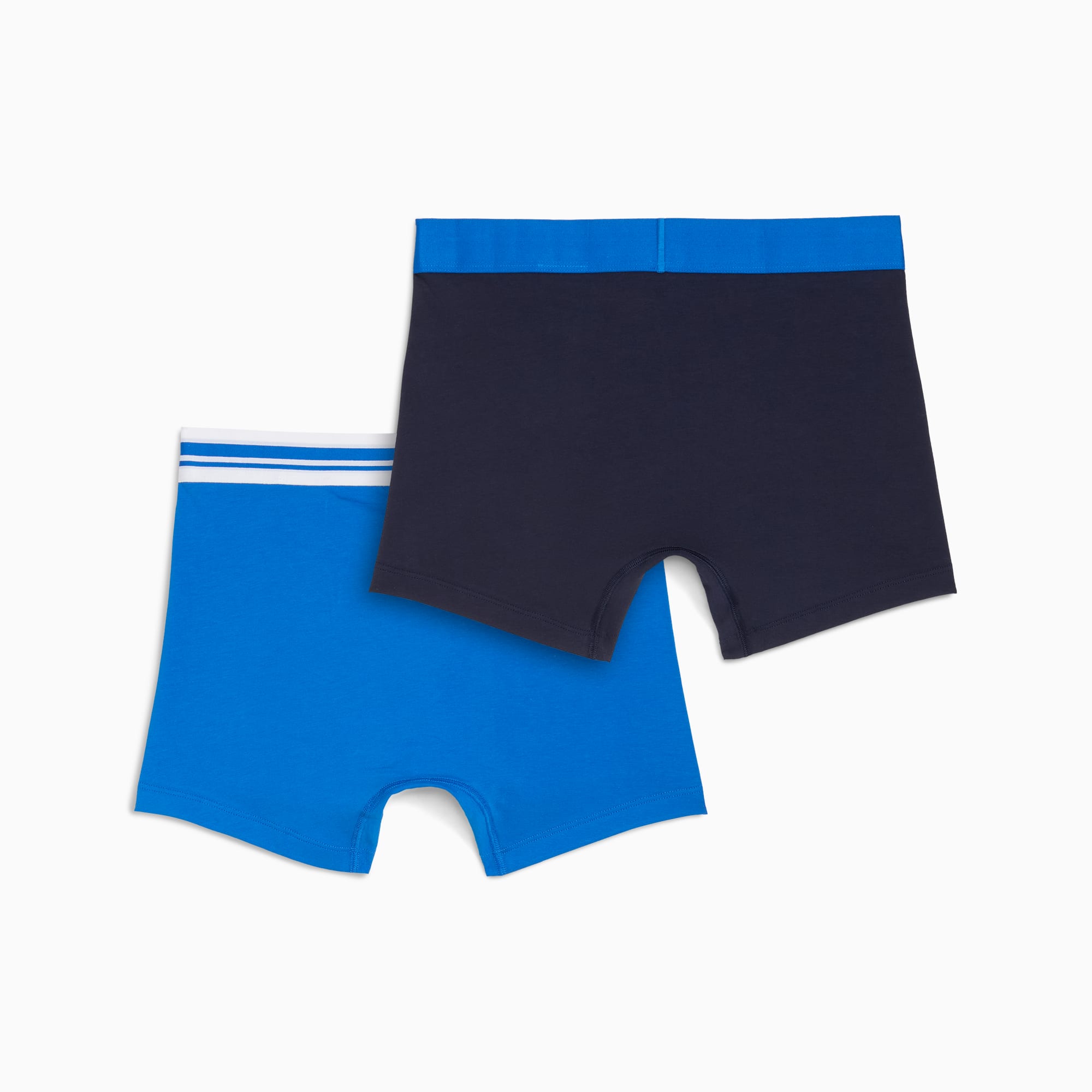 Blaue und marineblaue PUMA Jungen Boxershorts mit Gummibund.