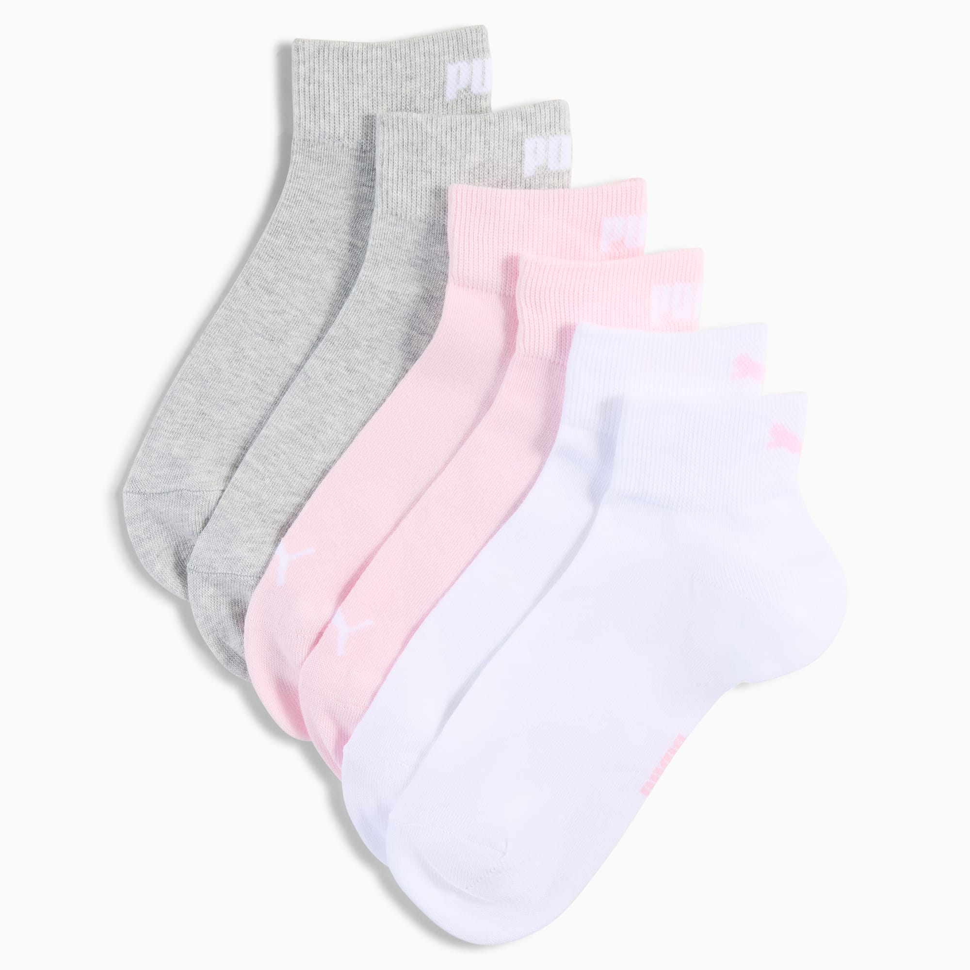 Quarter Socks Unisex (3-pack), basic pink, large