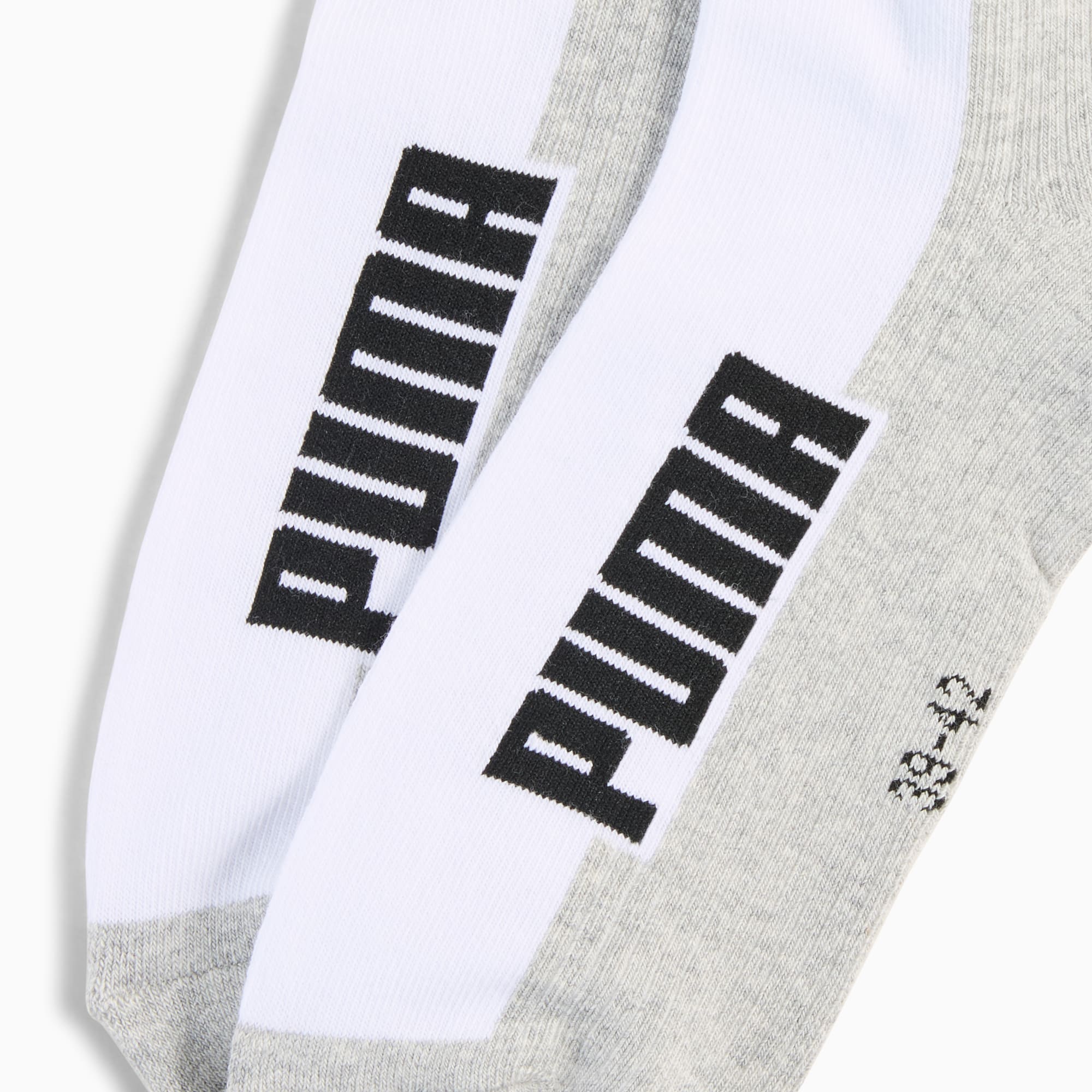 Cushioned Quarter Socks Unisex (2-pack), white / grey / black, large