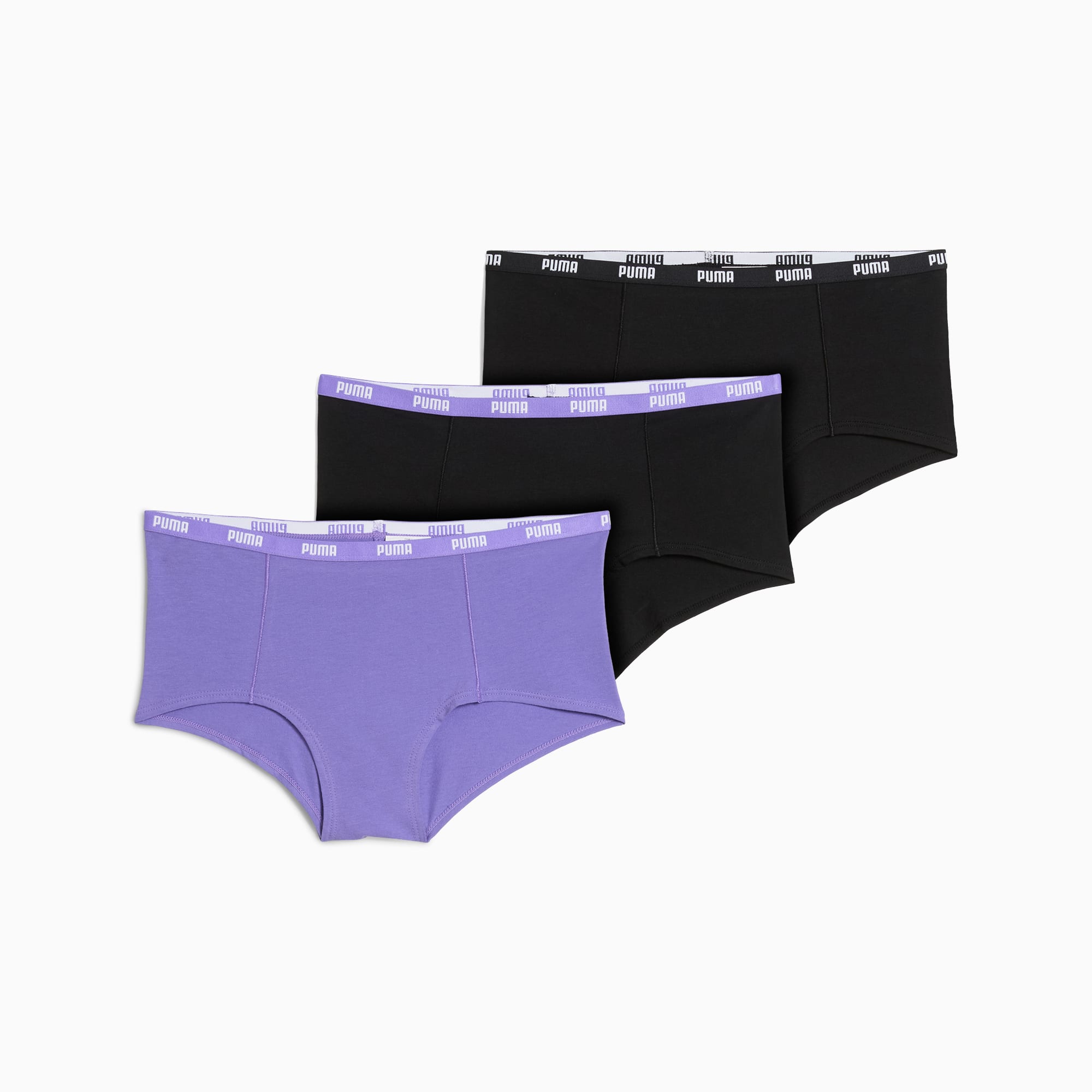 Mini Shorts Women (3-pack), Purple / Black, large