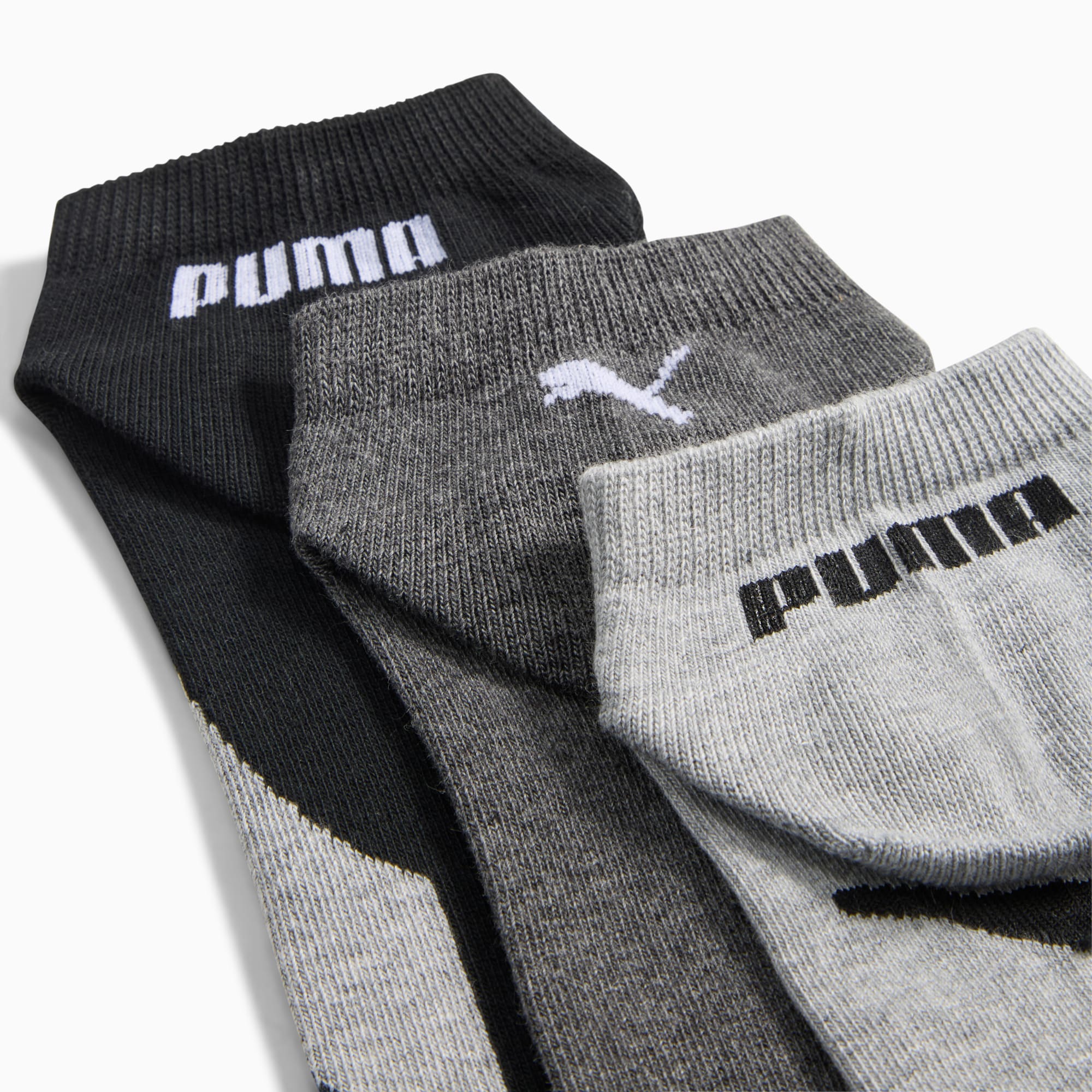 Cushioned Sneaker Socks Unisex (3-pack), black / white, large
