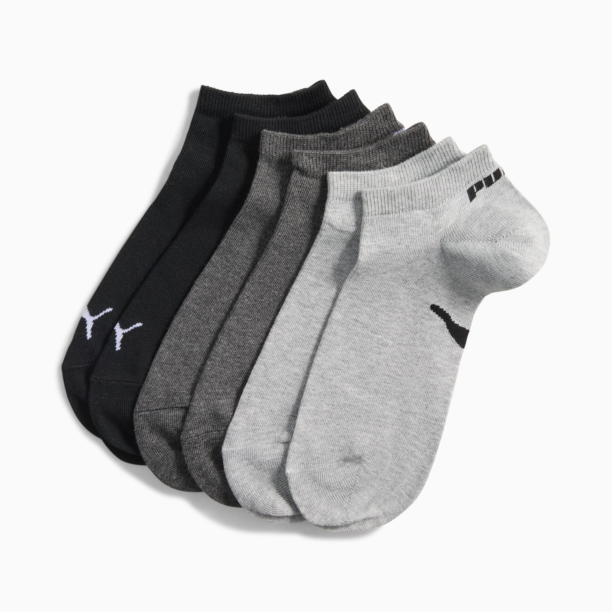 Cushioned Sneaker Socks Unisex (3-pack), black / white, large