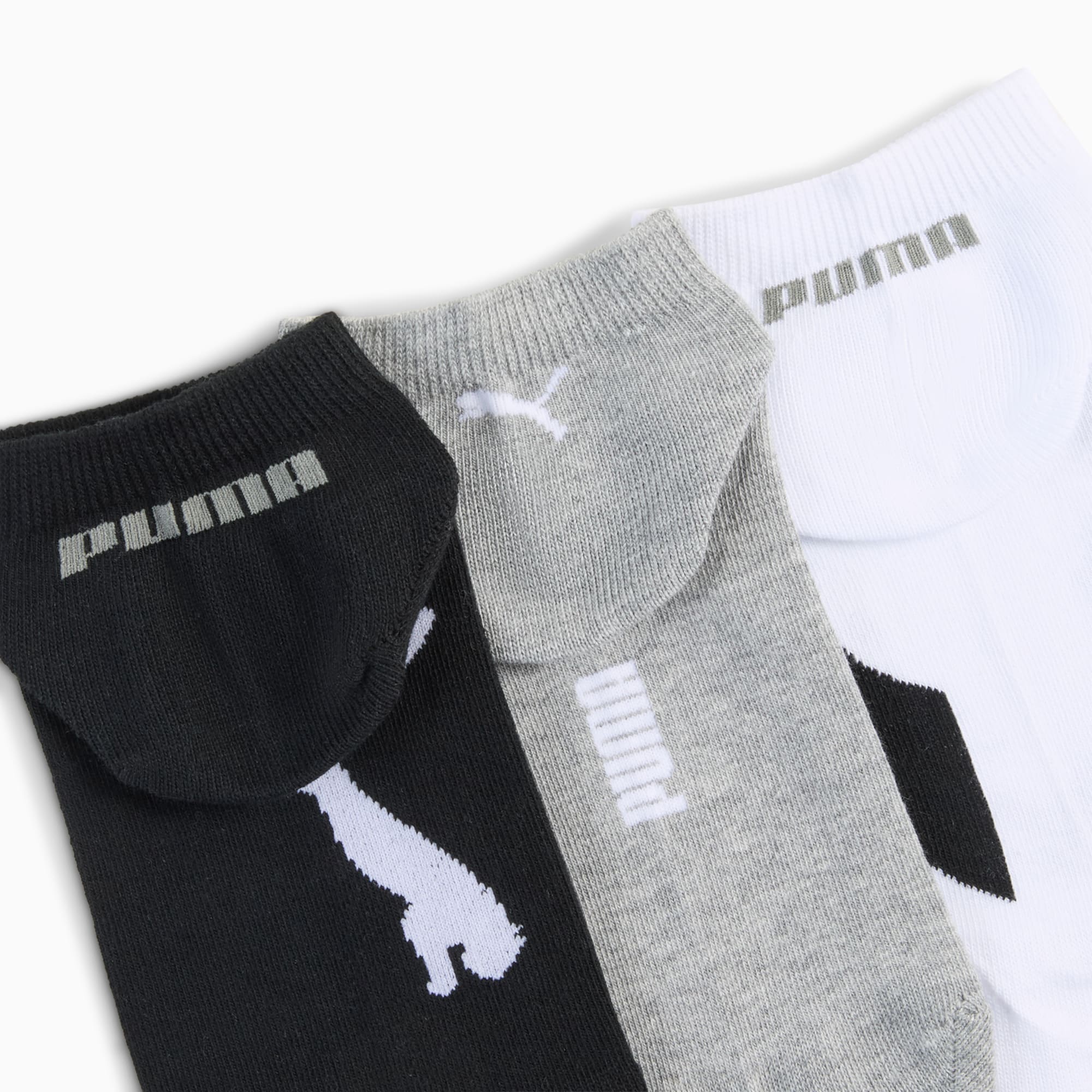 Cushioned Sneaker Socks Unisex (3-pack), white / grey / black, large